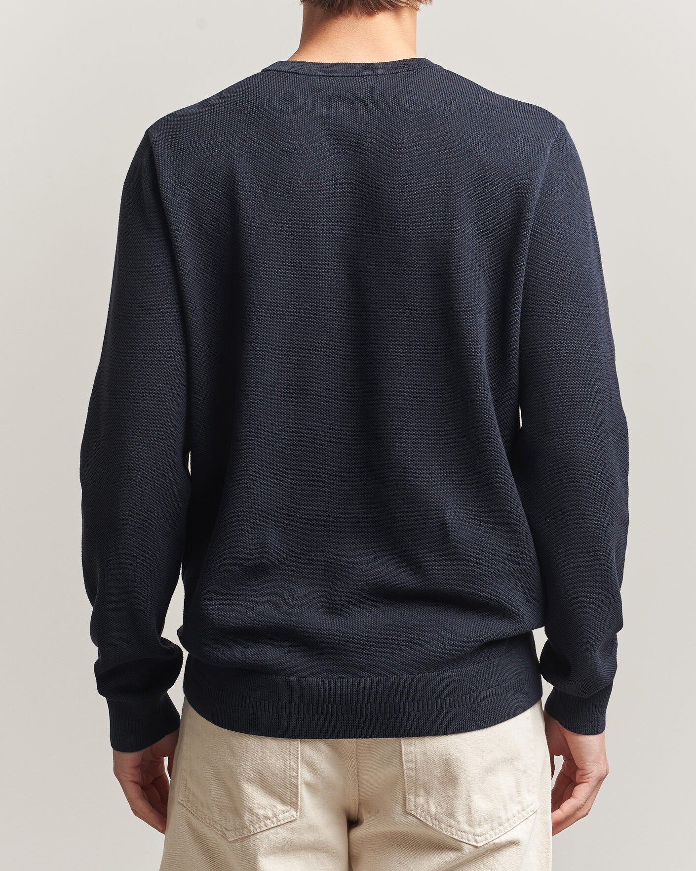 Homme | Pulls Et Tricots | Fred Perry | Piqué Stitched Sweater Navy