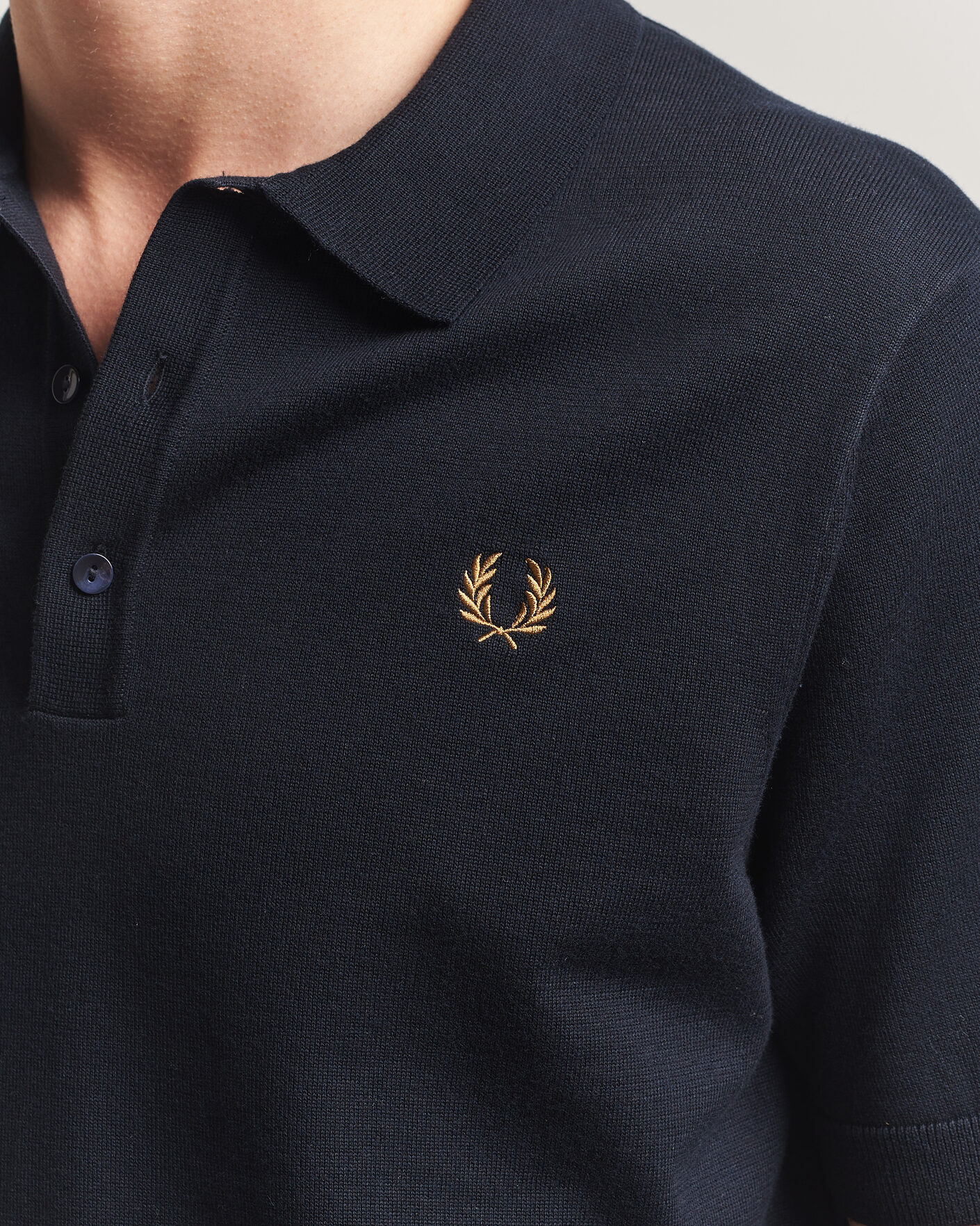 Homme | Polos | Fred Perry | Cotton Knitted Polo Navy