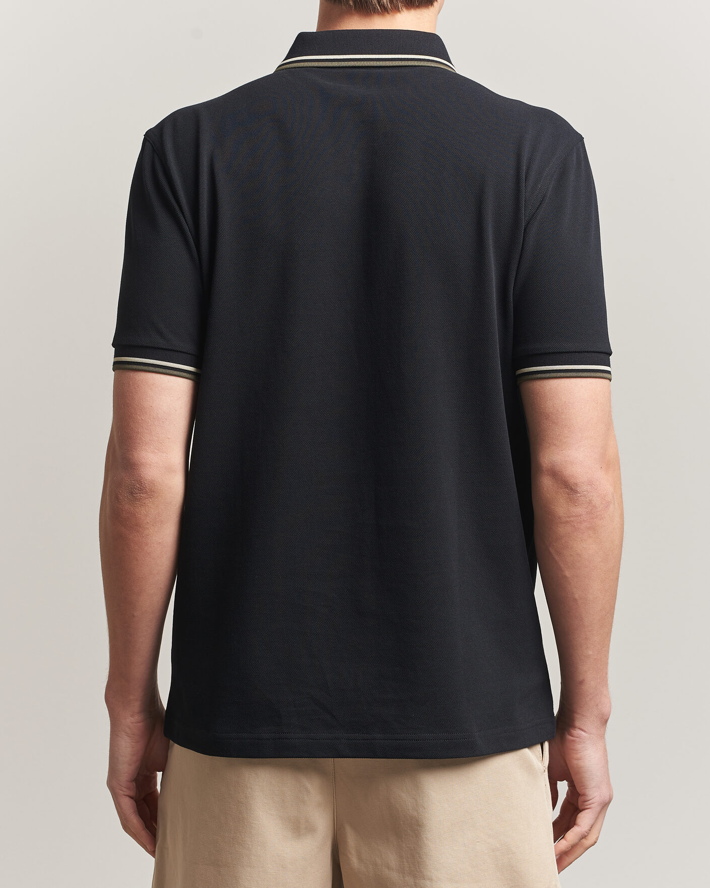 Homme | Polos | Fred Perry | Twin Tipped Polo Shirt Black