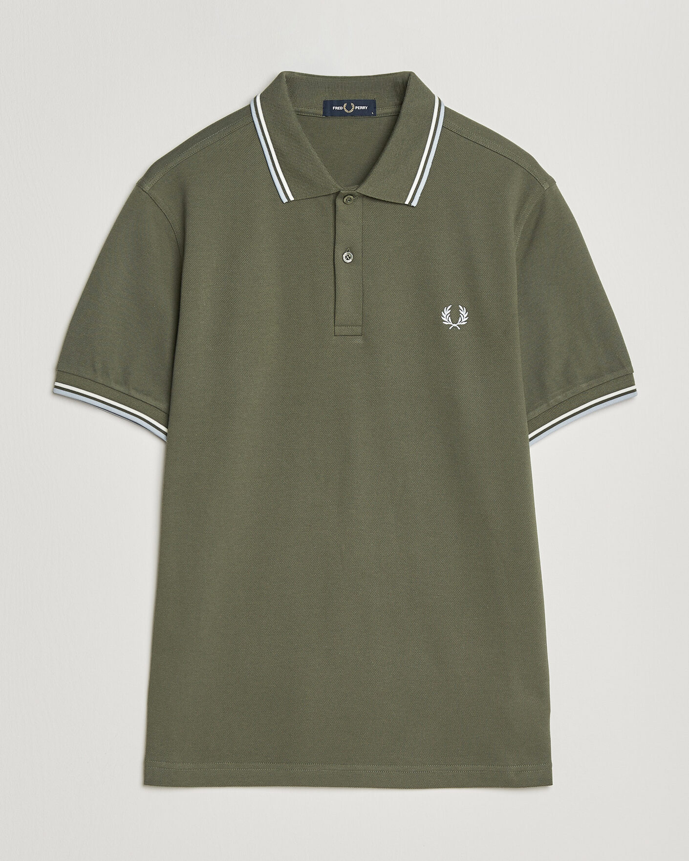 Homme | Polos | Fred Perry | Twin Tipped Polo Shirt Laurel Wreath Green