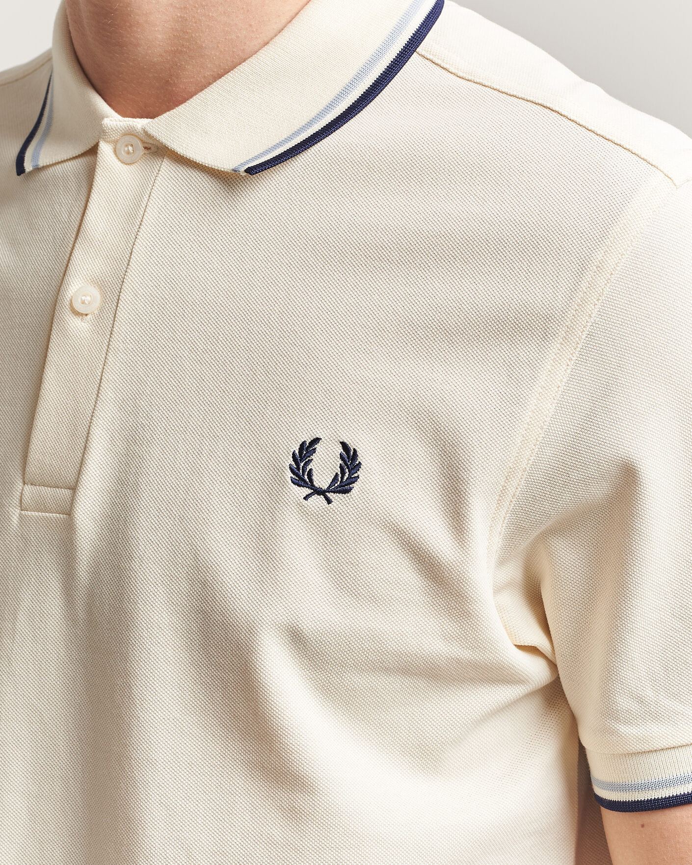 Homme | Polos | Fred Perry | Twin Tipped Polo Shirt Ecru
