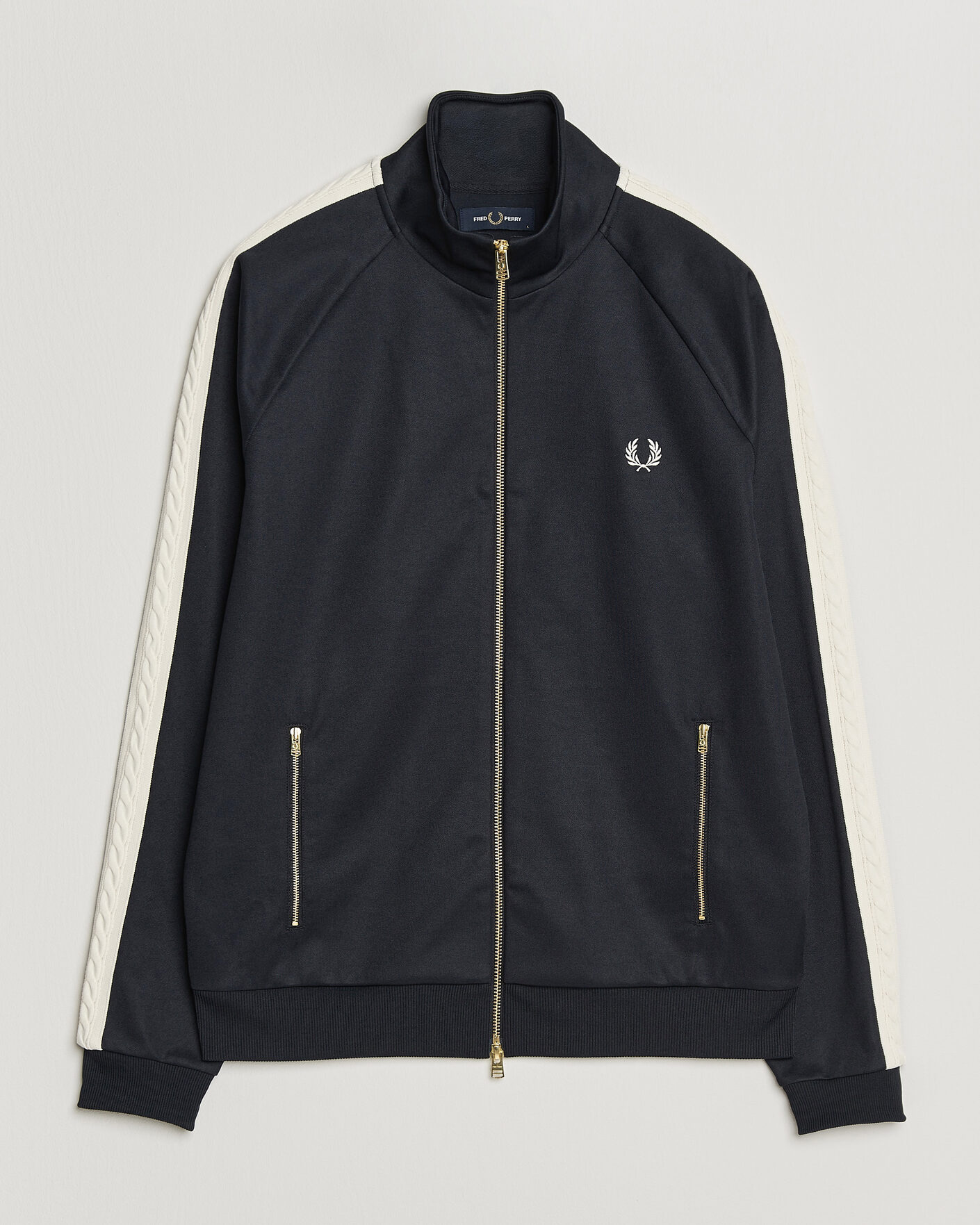 Homme | Pulls Et Tricots | Fred Perry | Cable Taped Track Jacket Navy