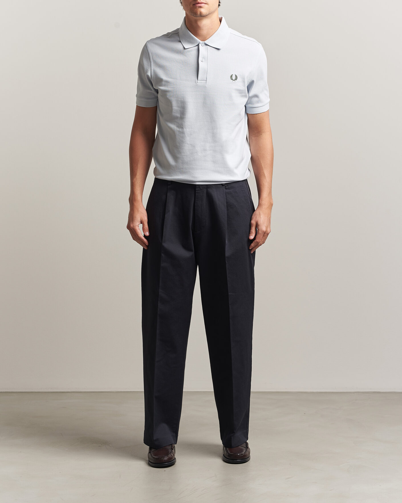 Homme | Polos | Fred Perry | Plain Polo Shirt Dusty Blue