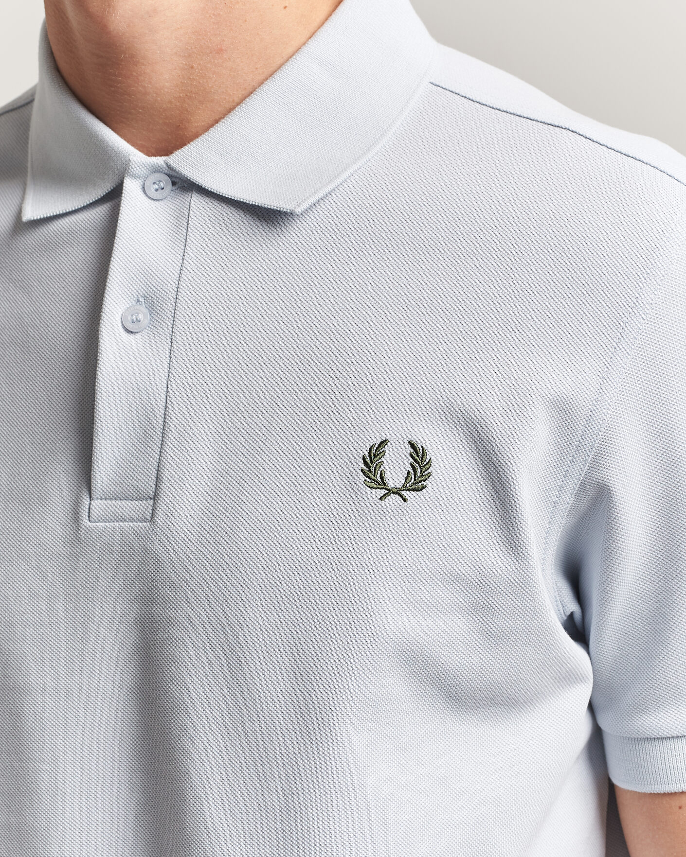 Homme | Polos | Fred Perry | Plain Polo Shirt Dusty Blue