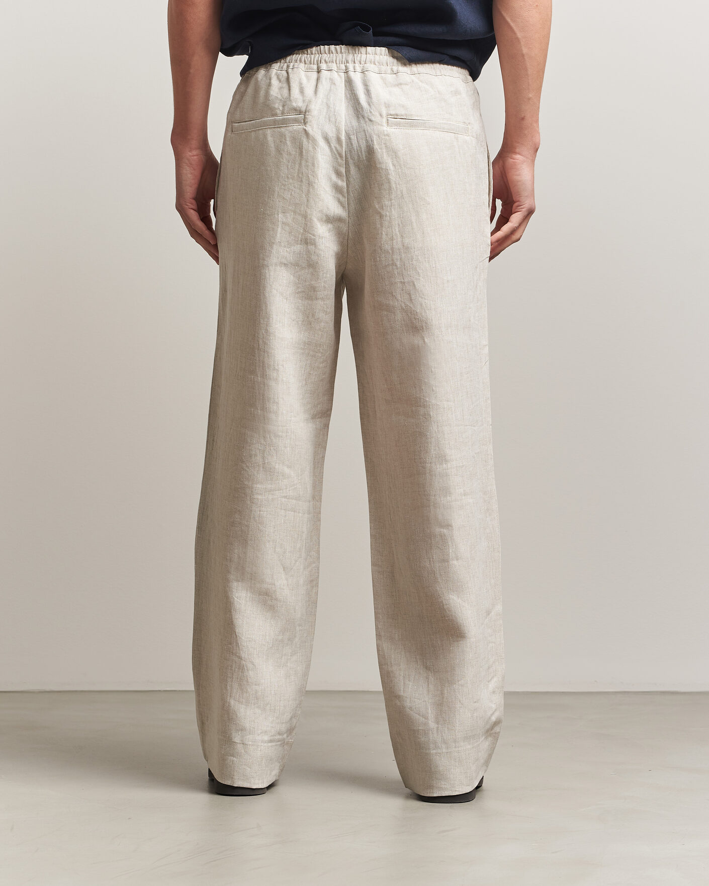 Homme | Pantalons | J.Lindeberg | Noah Drape Linen Pants Moonbeam