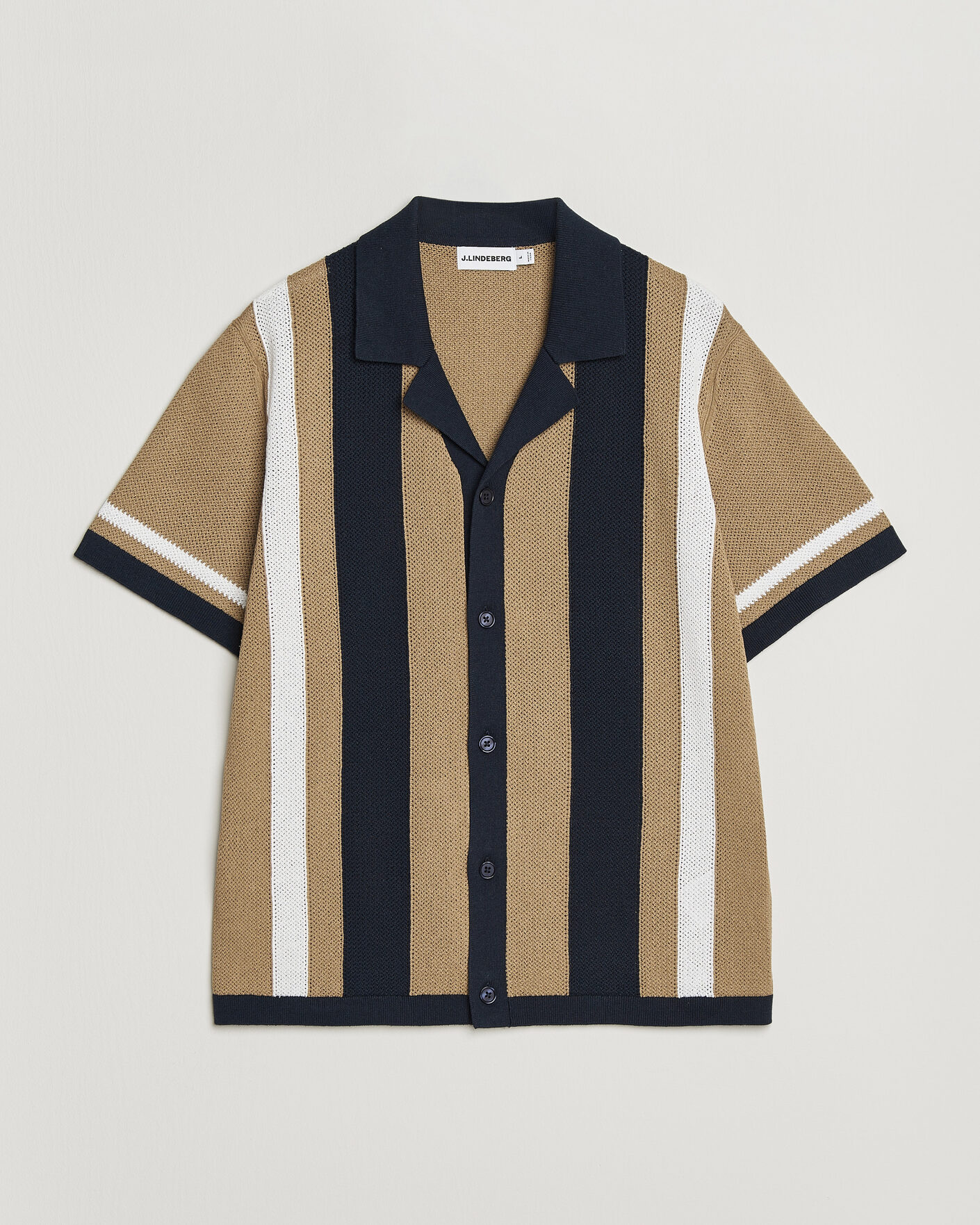 Homme | Chemises | J.Lindeberg | Remus Knitted Resort Shirt Kelp