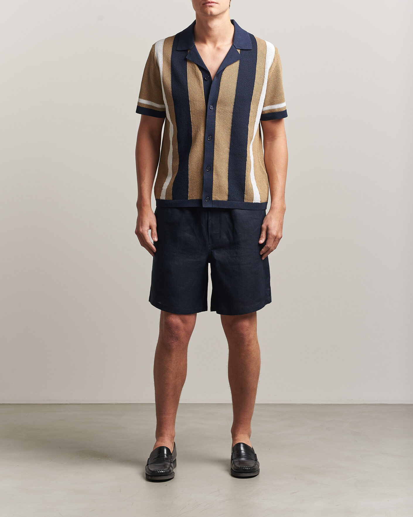Homme | Chemises | J.Lindeberg | Remus Knitted Resort Shirt Kelp