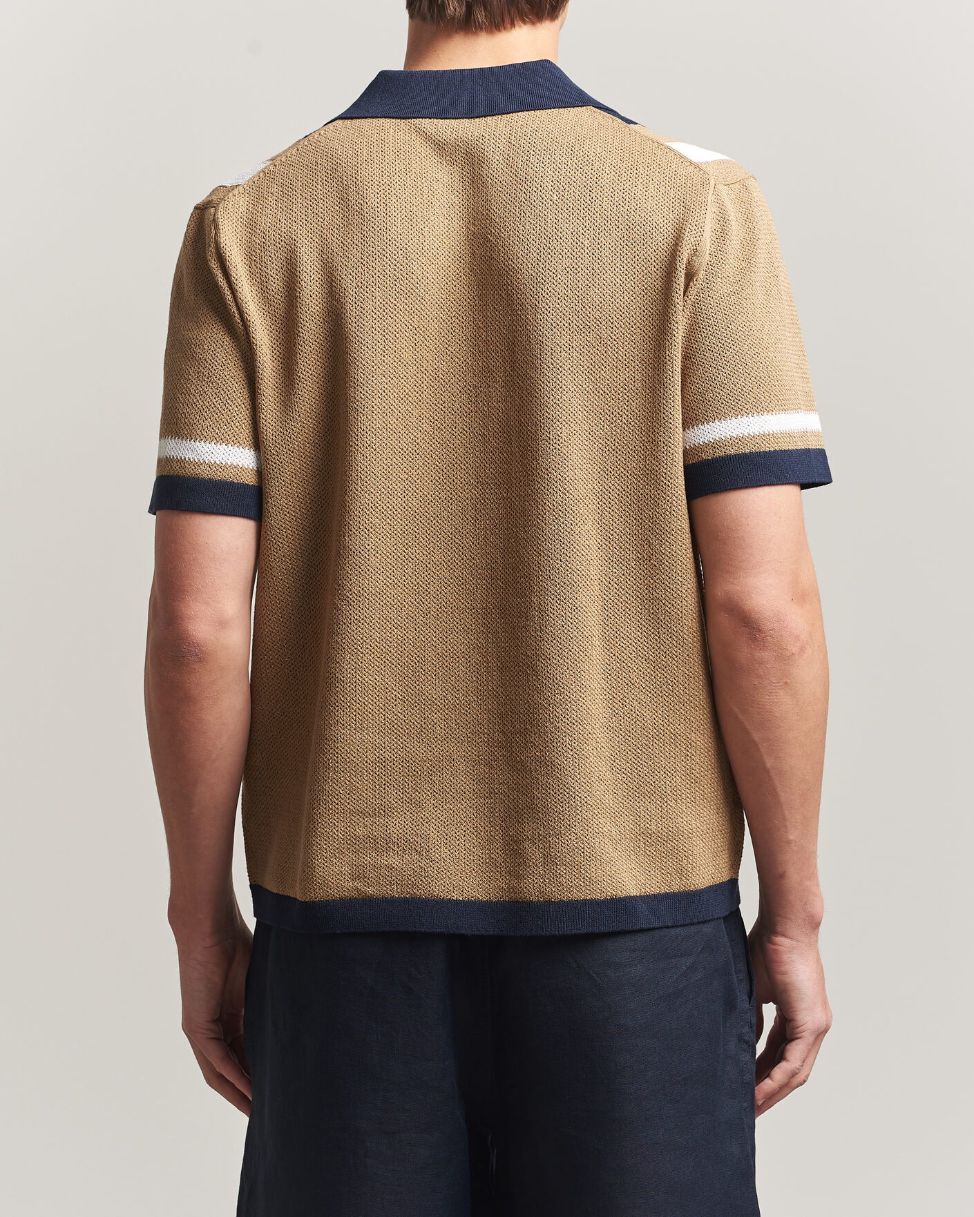 Homme | Chemises | J.Lindeberg | Remus Knitted Resort Shirt Kelp