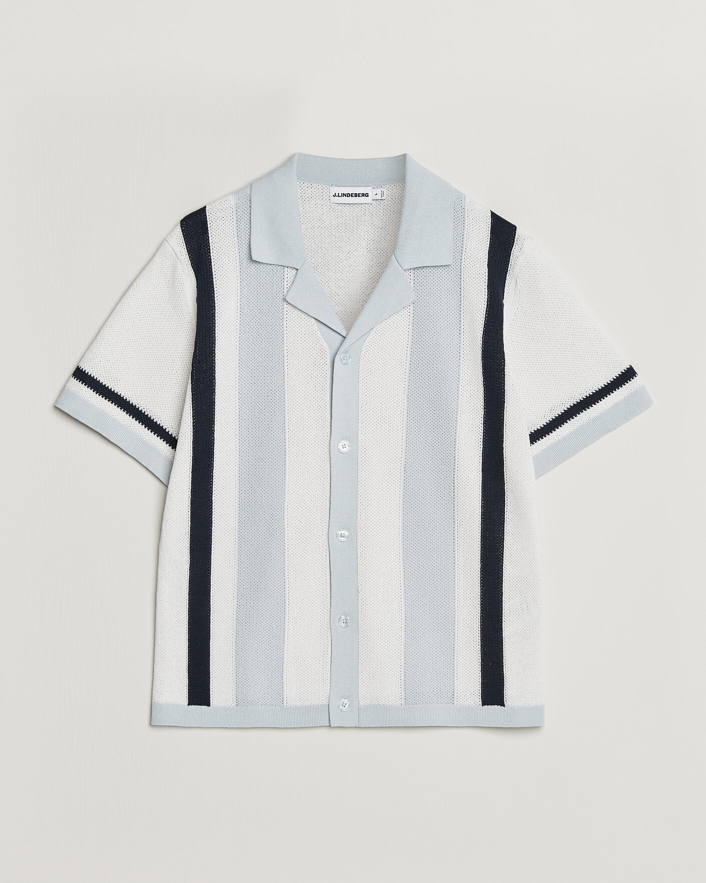 Homme | Chemises | J.Lindeberg | Remus Knitted Resort Shirt Skywriting