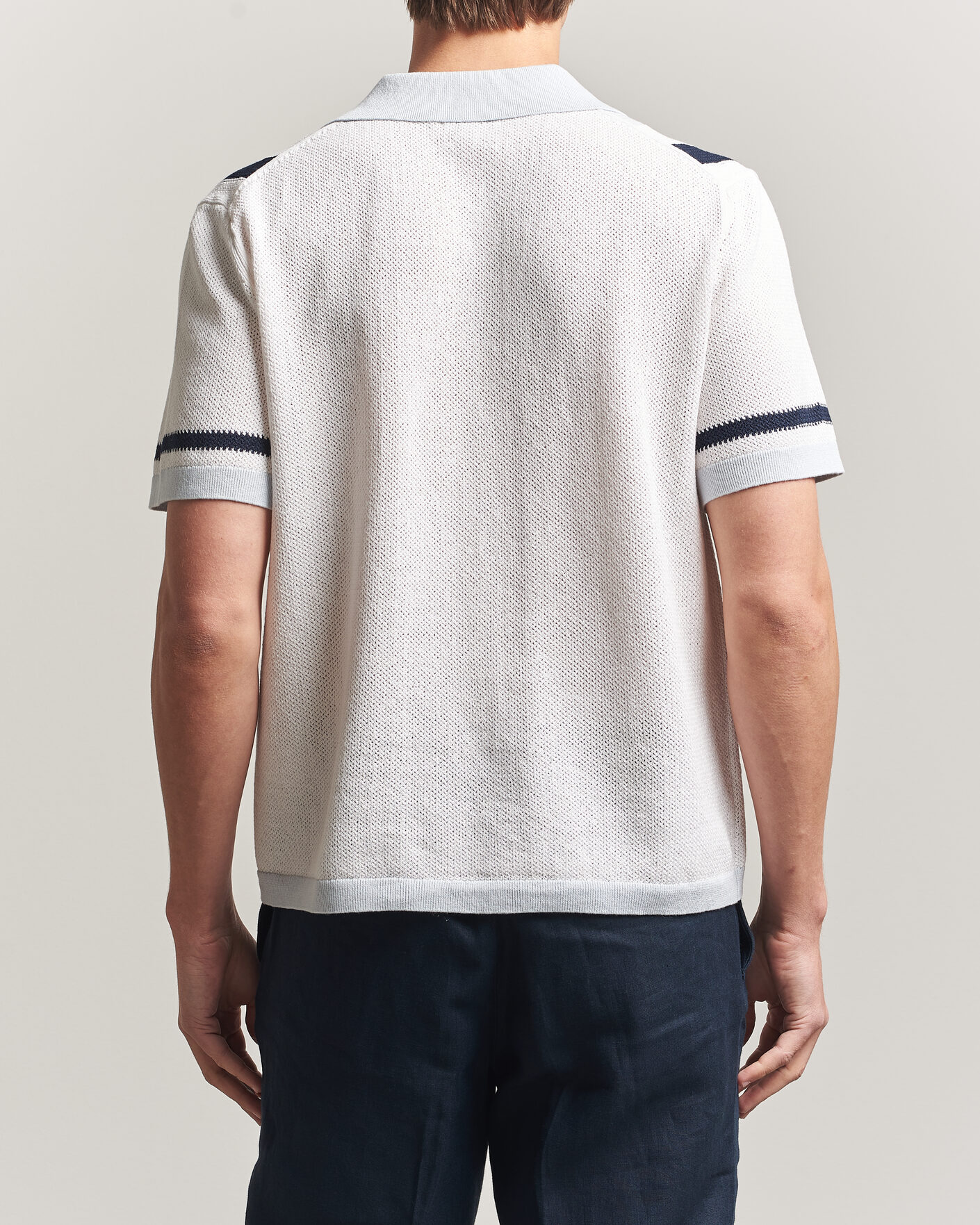 Homme | Chemises | J.Lindeberg | Remus Knitted Resort Shirt Skywriting