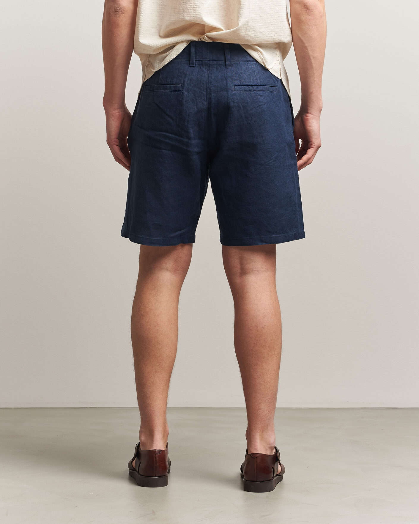 Homme | Shorts | NN07 | Aden Linen Shorts Navy Blue