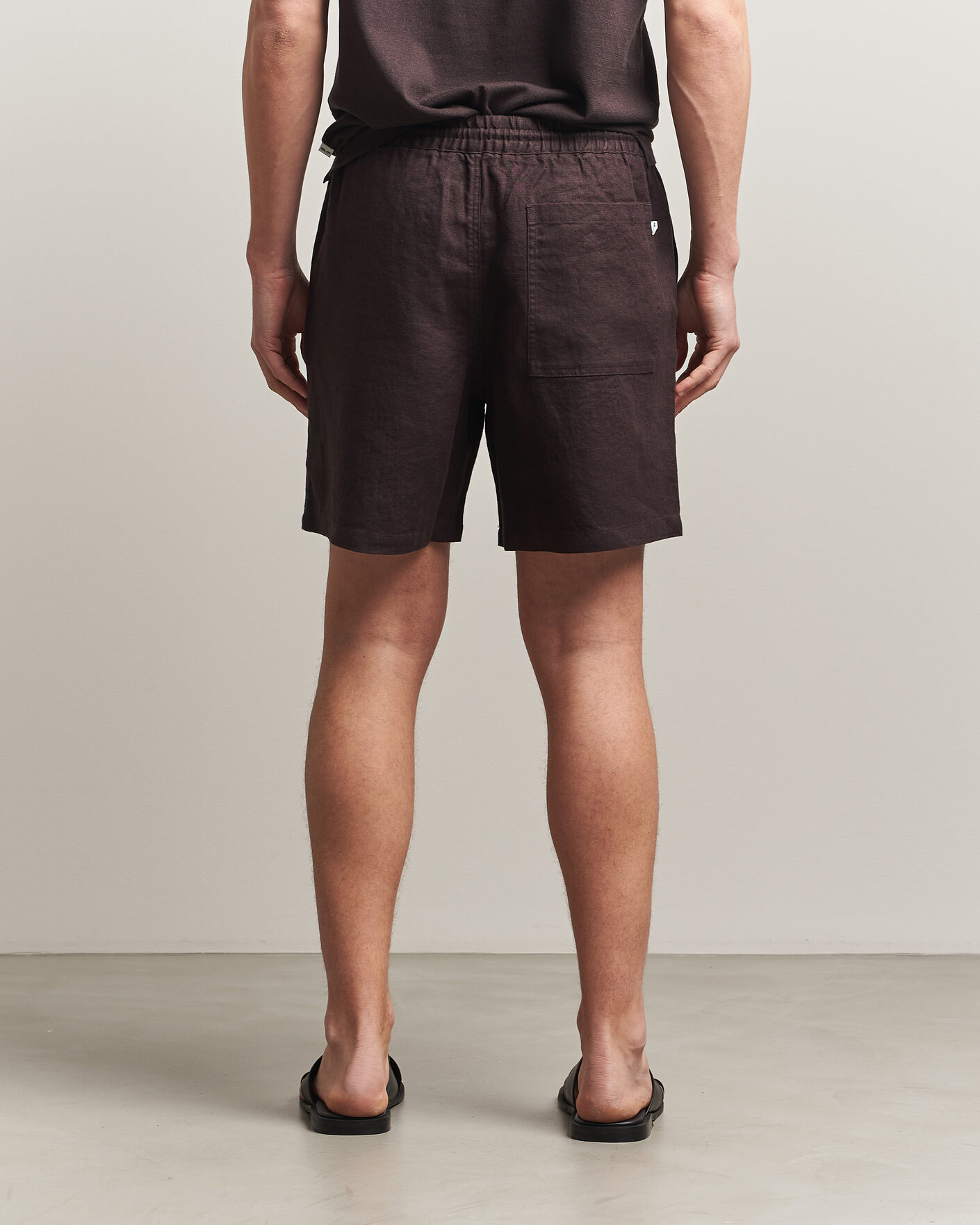 Homme | Shorts | NN07 | Gregor Linen Drawstring Shorts Dusky Port