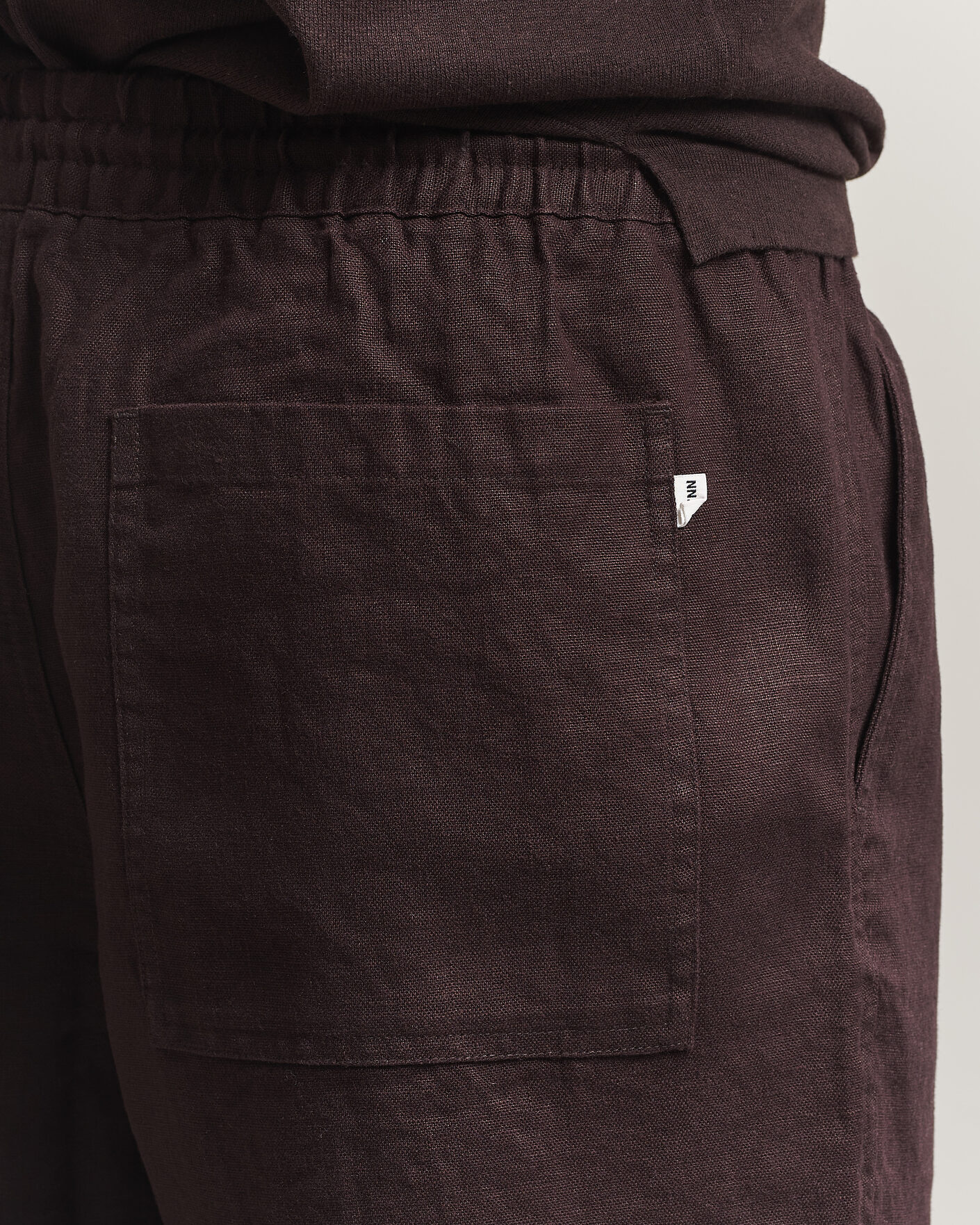 Homme | Shorts | NN07 | Gregor Linen Drawstring Shorts Dusky Port