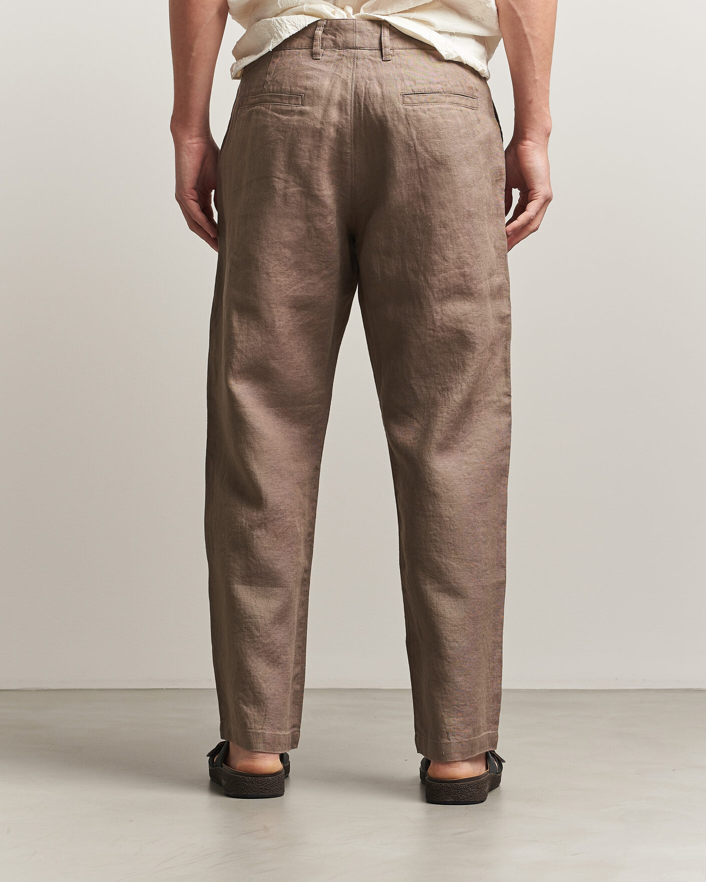 Homme | Pantalons | NN07 | Aden Regular Fit Linen Trousers Clay Mirage