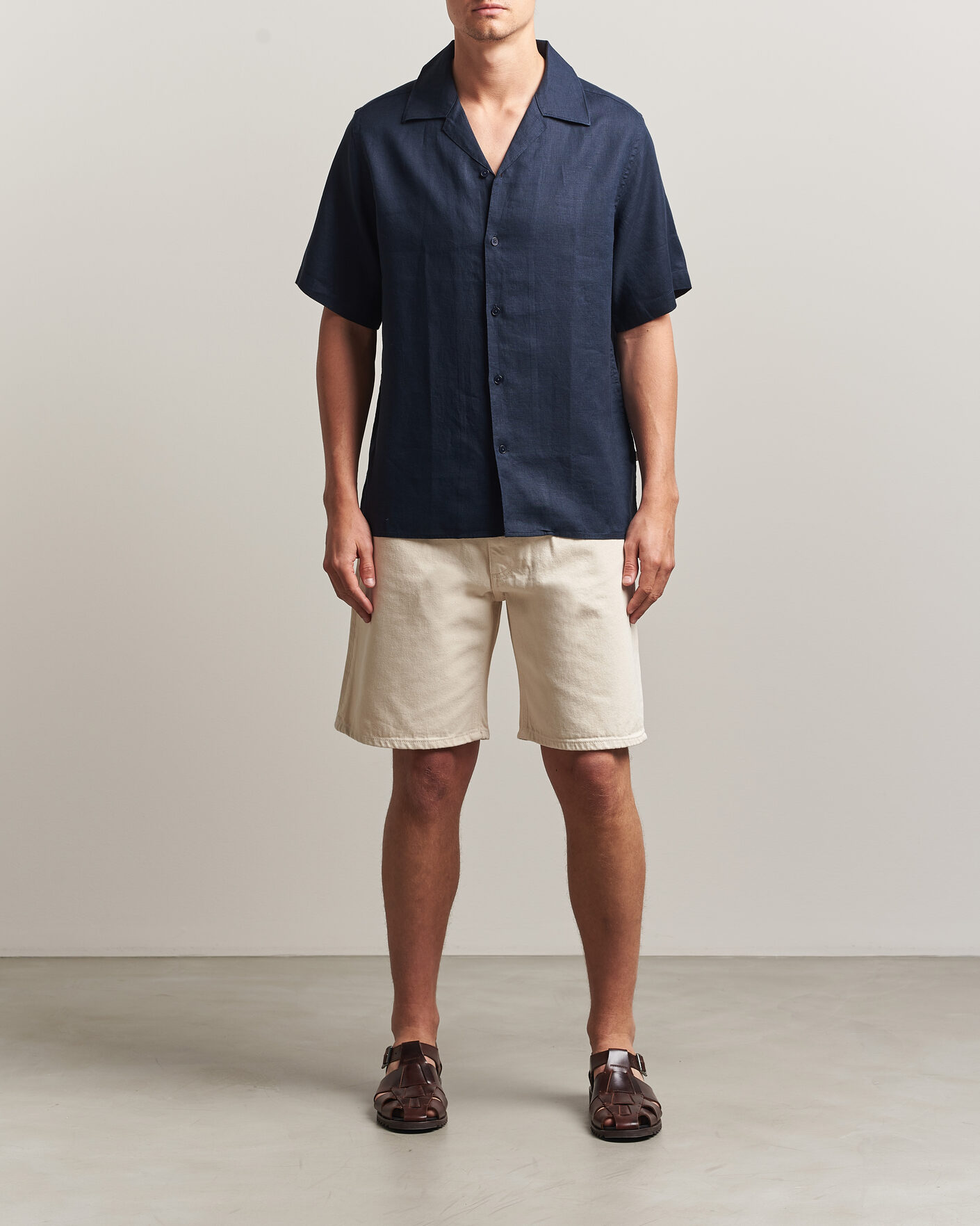 Homme | Chemises | NN07 | Julio Linen Resort Shirt Navy Blue