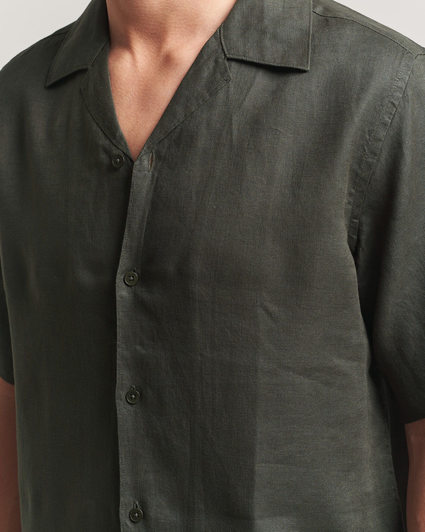 Homme | Chemises | NN07 | Julio Linen Resort Shirt Dark Army