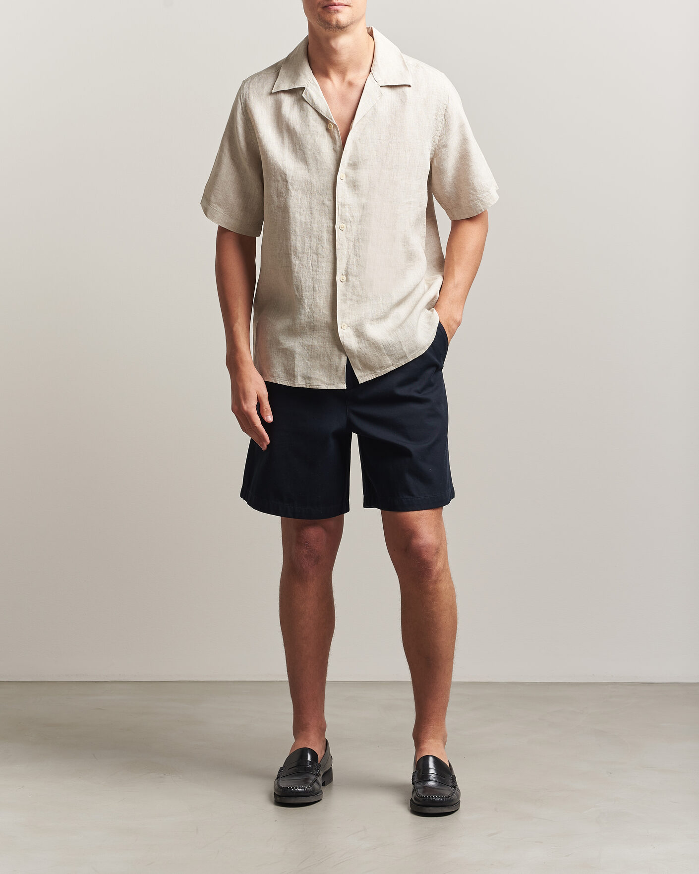 Homme | Chemises | NN07 | Julio Linen Resort Shirt Oat