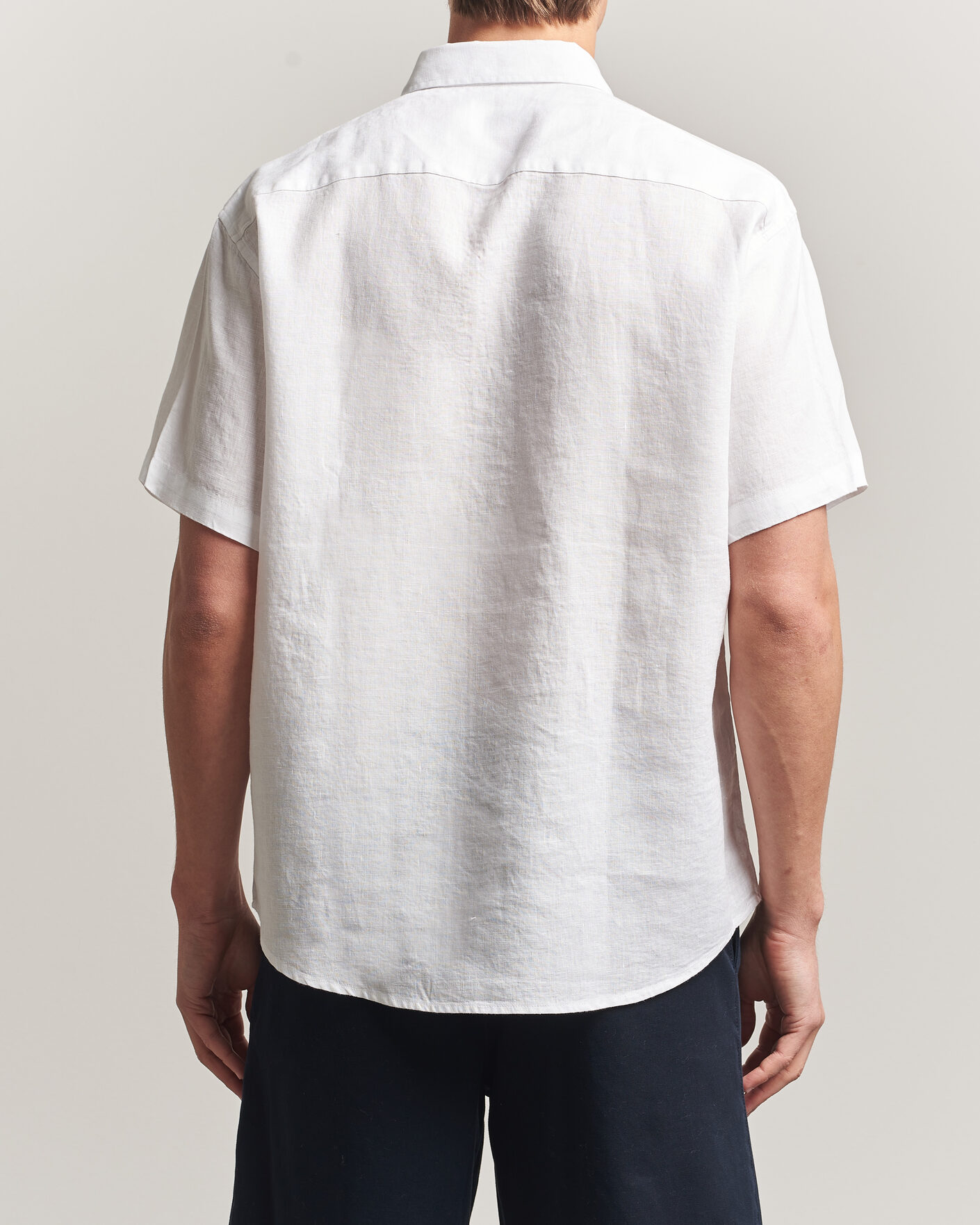 Homme | Chemises | NN07 | Deon Linen Short Sleeve Shirt White