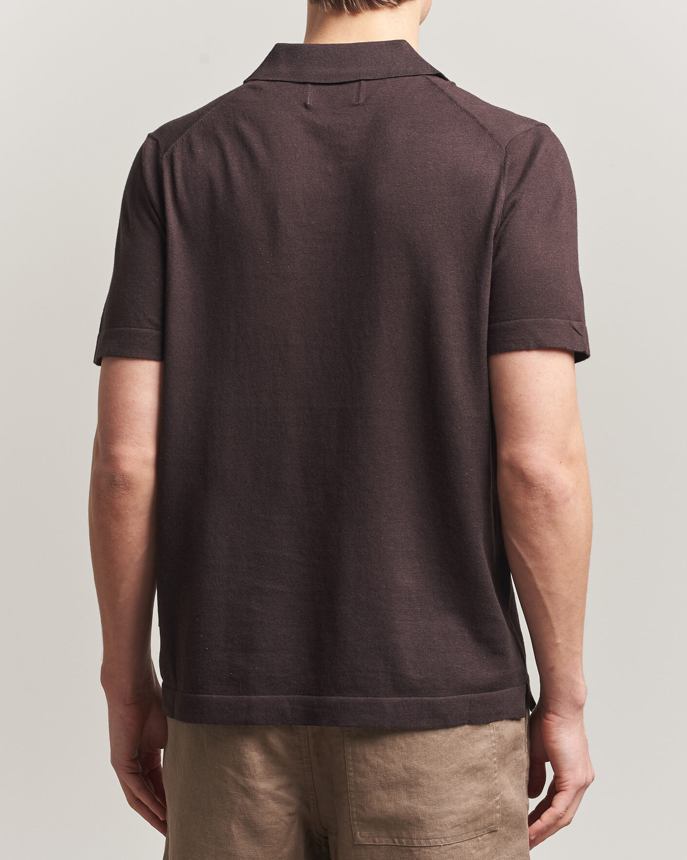 Homme | Polos | NN07 | Ryan Cotton/Linen Polo Dusky Port