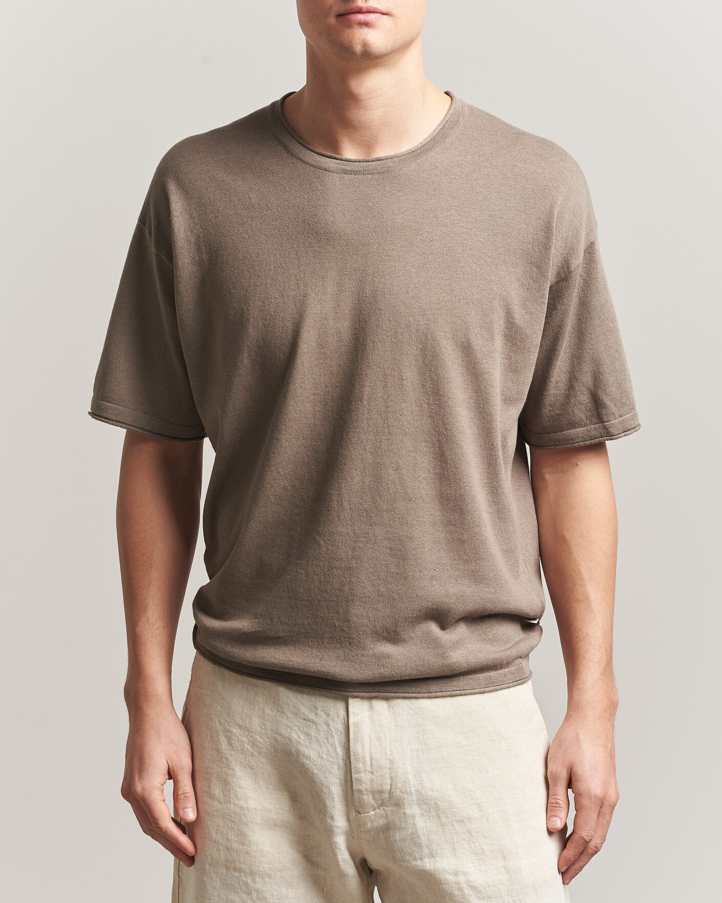 Homme | T-shirts | NN07 | Ryan Cotton/Linen T-Shirt Clay Mirage