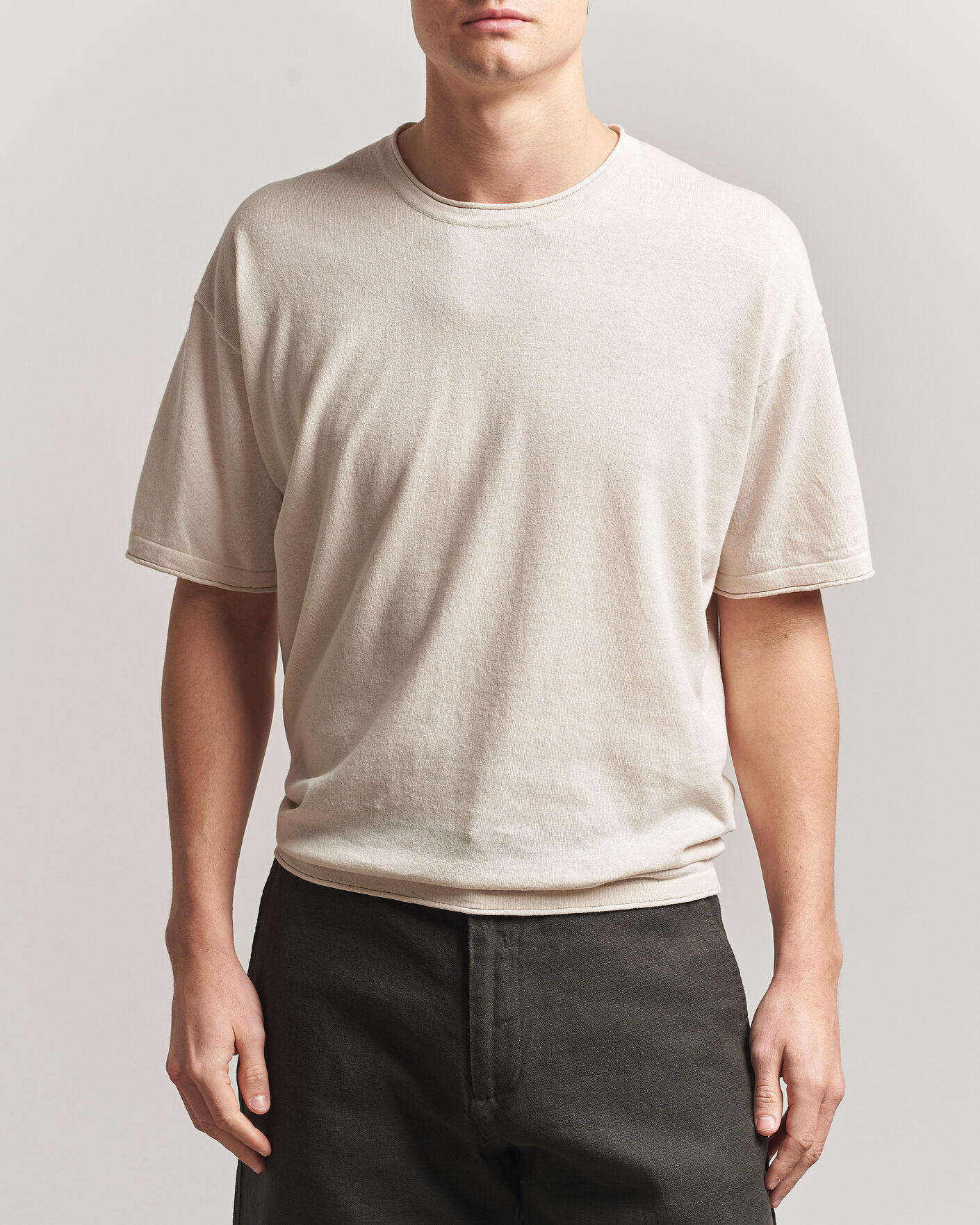 Homme | T-shirts | NN07 | Ryan Cotton/Linen T-Shirt Oat
