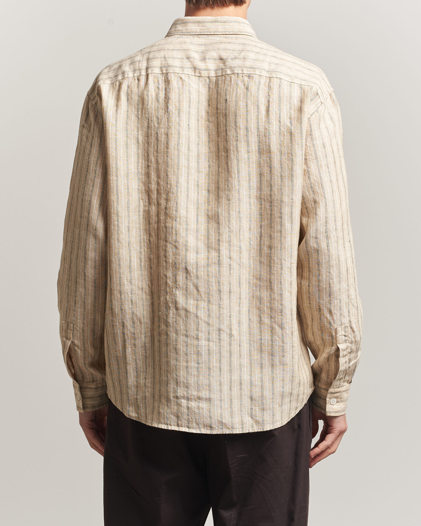 Homme | Chemises | NN07 | Deon Linen Shirt Black Stripe