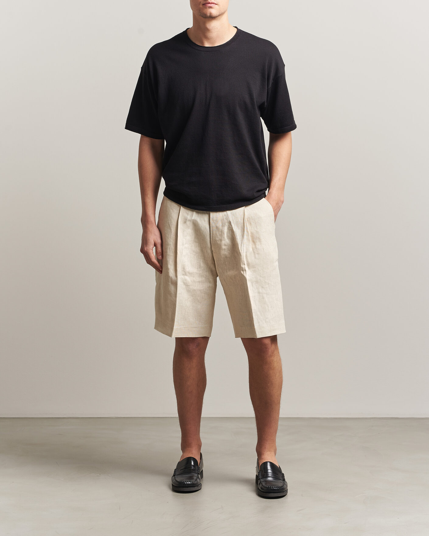 Homme | Shorts | NN07 | Kay Relaxed Fit Linen Drawstring Shorts Oat