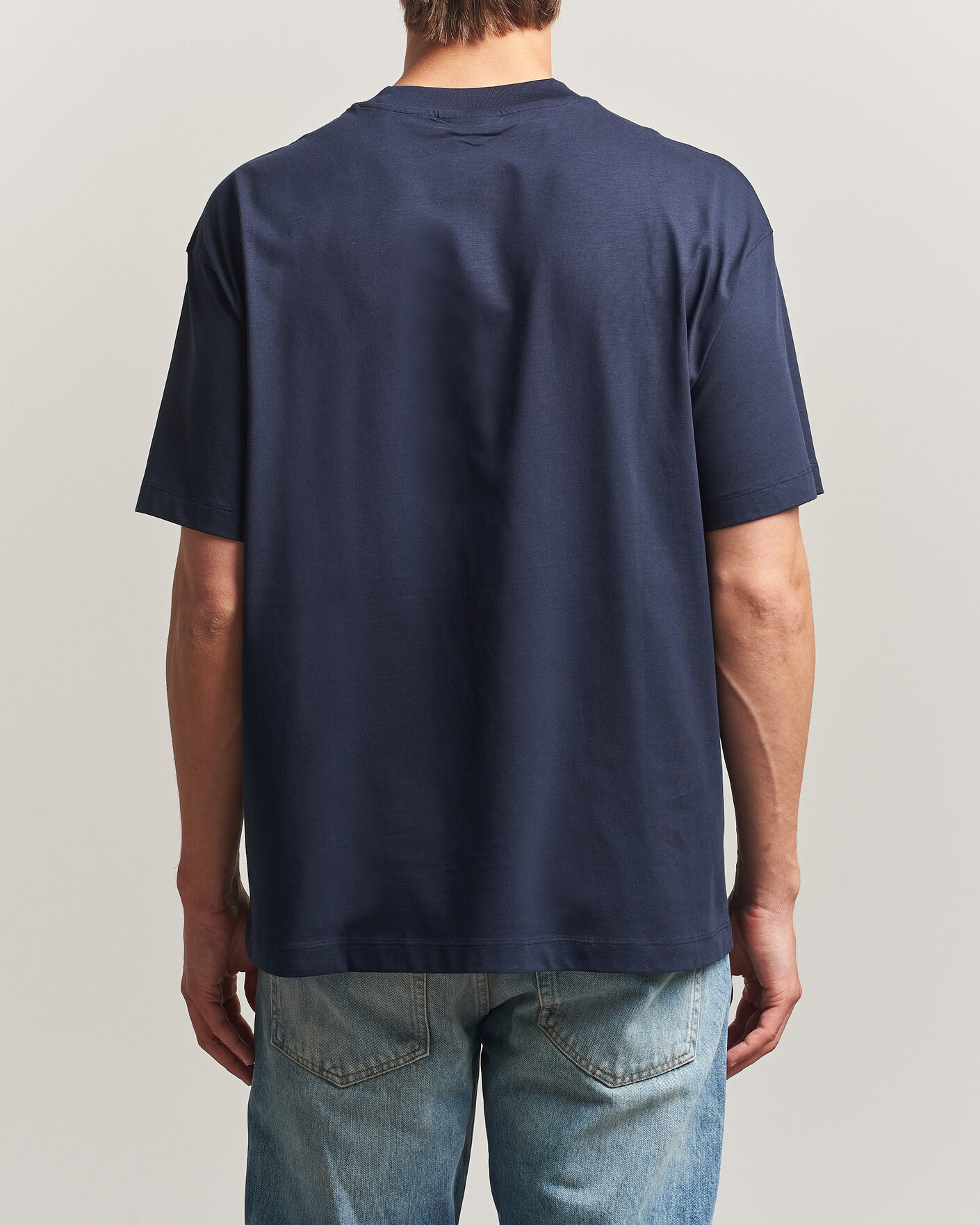 Homme | T-shirts | NN07 | Lionel Suvin Cotton Crew Neck T-Shirt Navy Blue