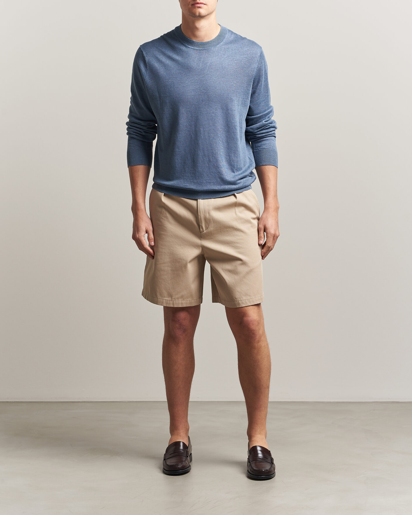 Homme | Pulls Et Tricots | NN07 | Ted Linen Knitted Sweater Stone Blue