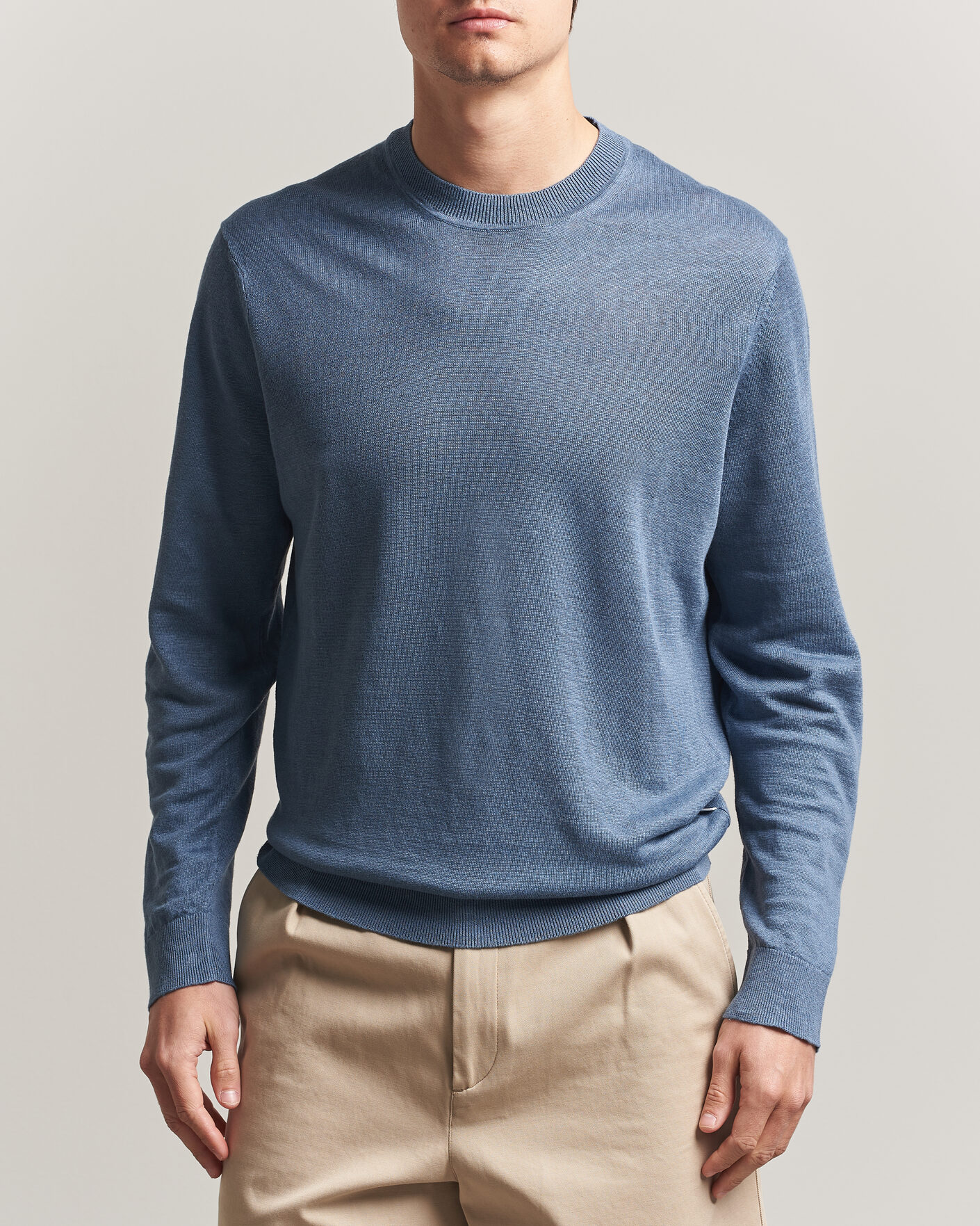 Homme | Pulls Et Tricots | NN07 | Ted Linen Knitted Sweater Stone Blue