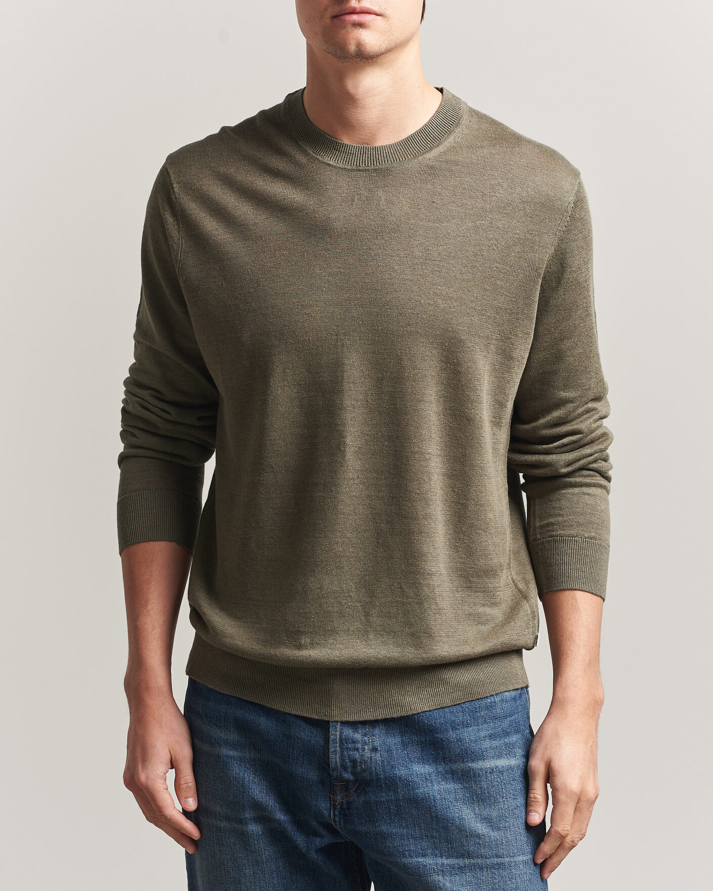 Homme | Pulls Et Tricots | NN07 | Ted Linen Knitted Sweater Capers Green