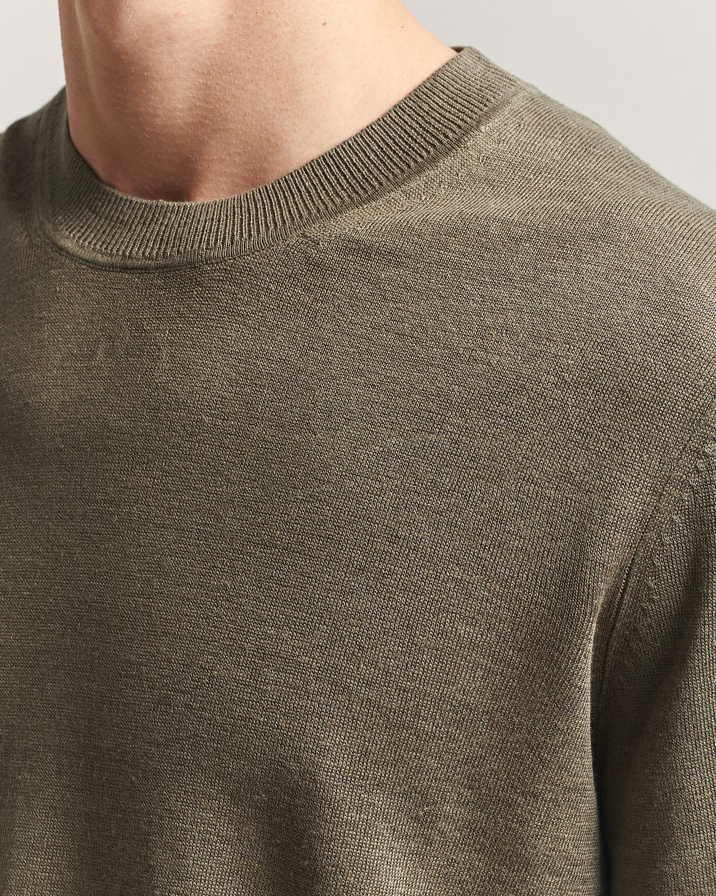 Homme | Pulls Et Tricots | NN07 | Ted Linen Knitted Sweater Capers Green