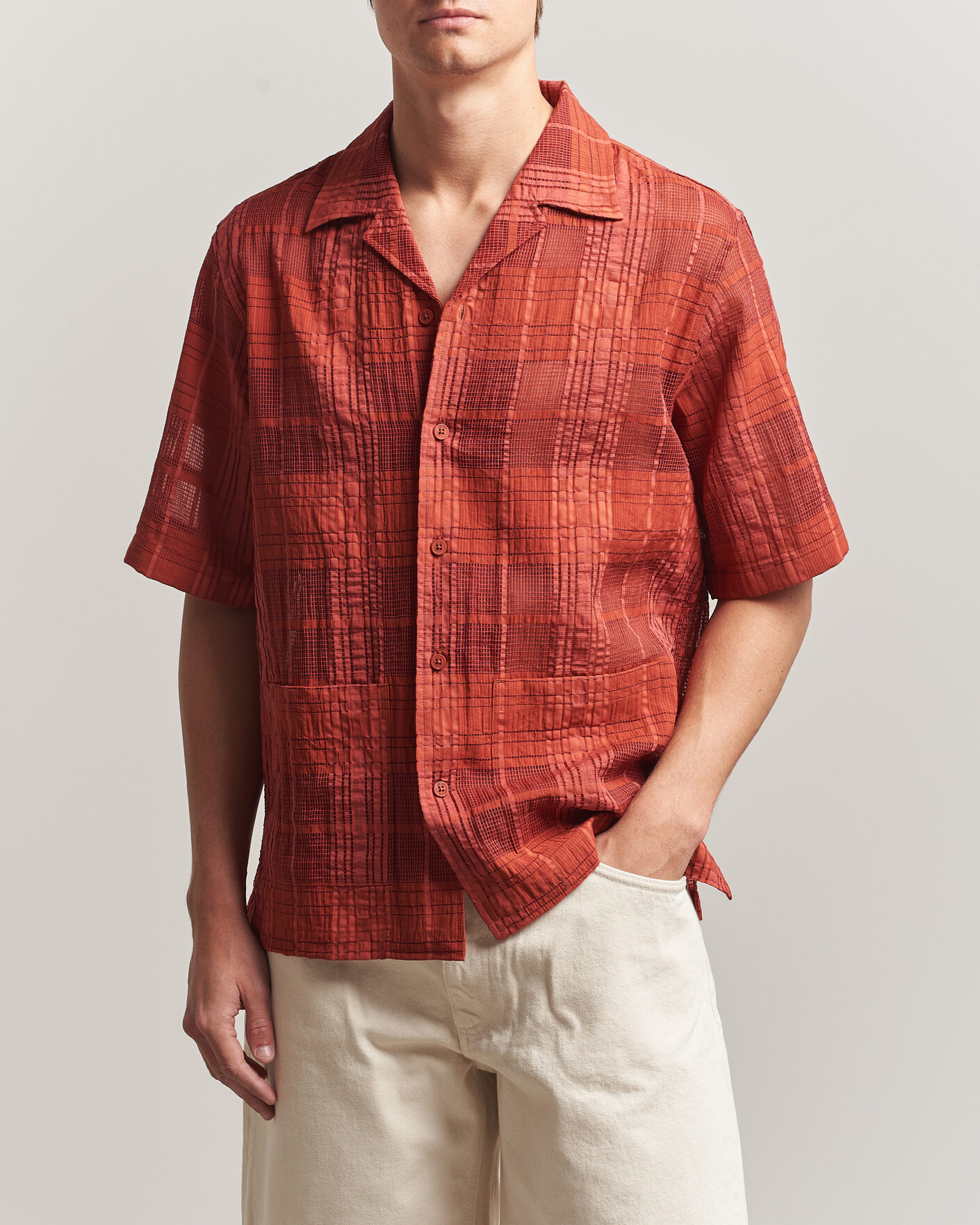 Homme | Chemises | NN07 | Ben Short Sleeve Shirt Sienna Heat