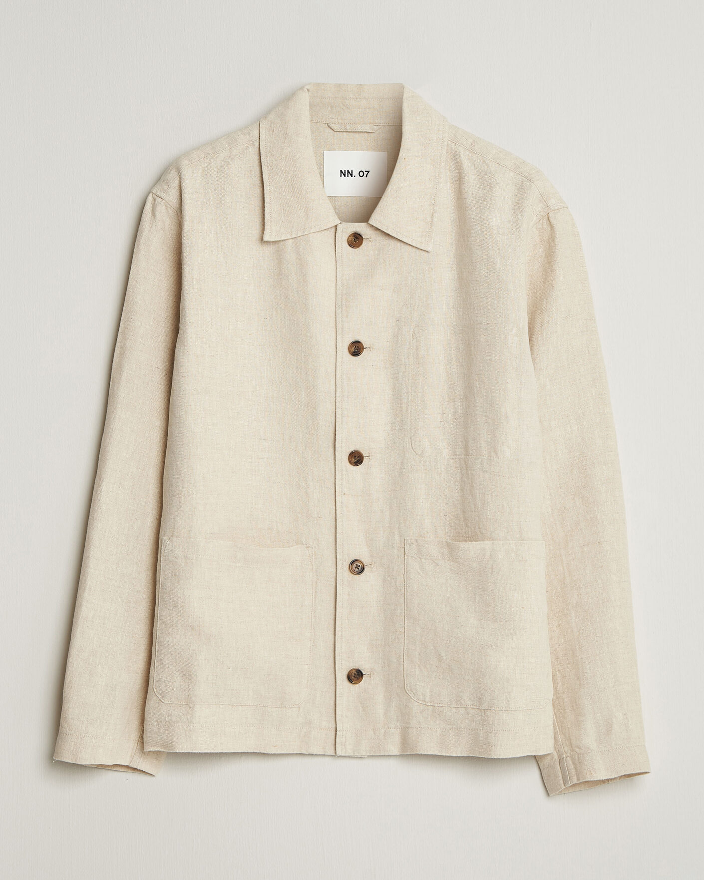 Homme | Chemises | NN07 | Morgan Linen Overshirt Oat
