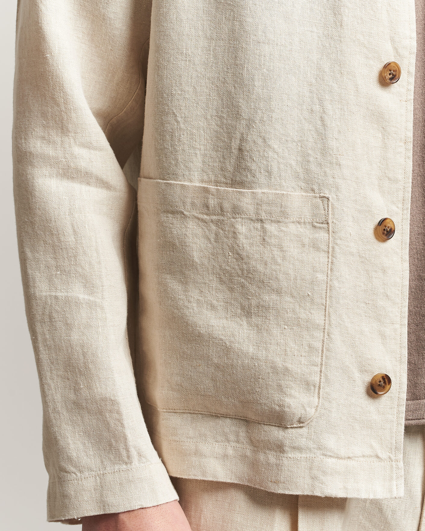 Homme | Chemises | NN07 | Morgan Linen Overshirt Oat