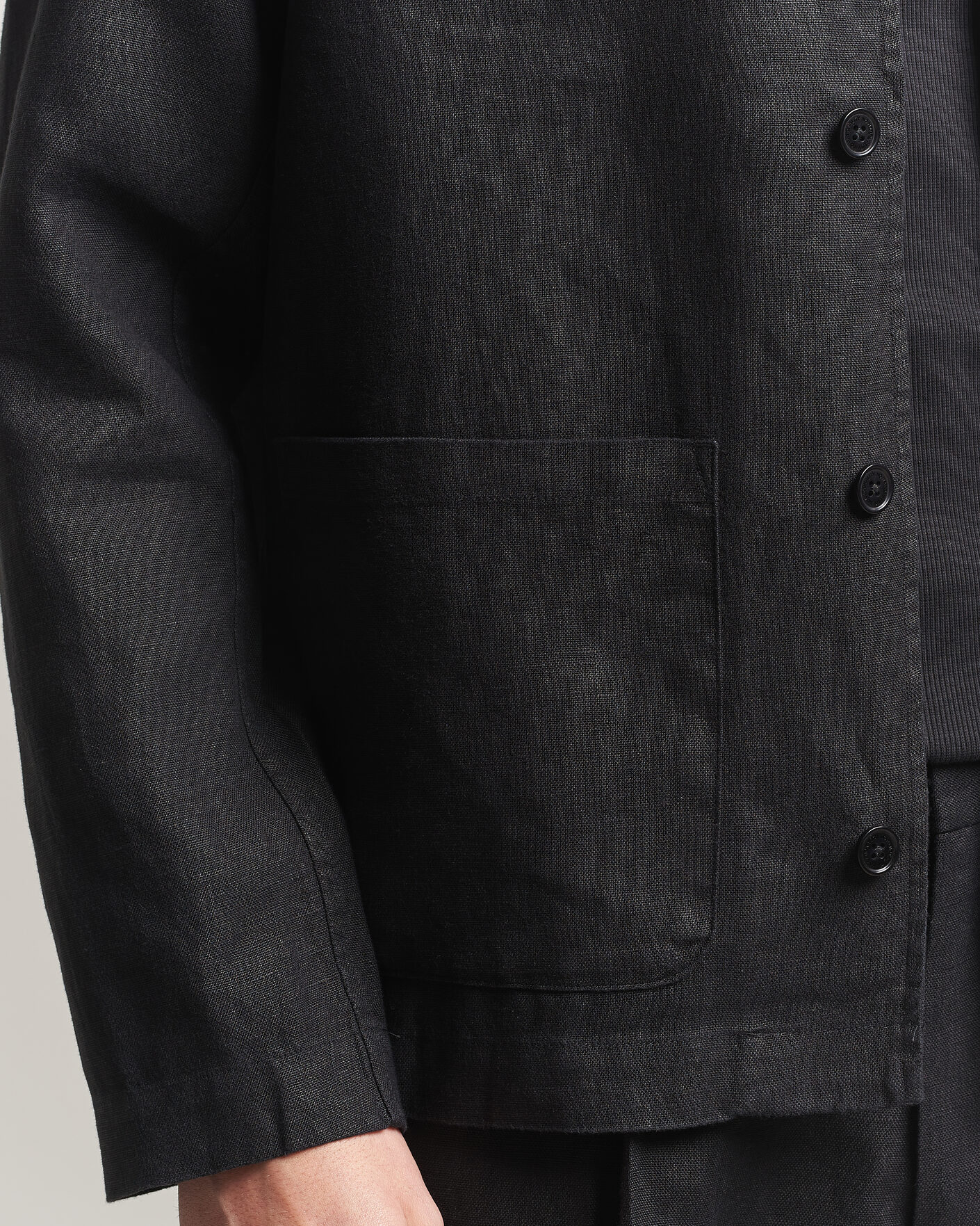 Homme | Chemises | NN07 | Morgan Linen Overshirt Black