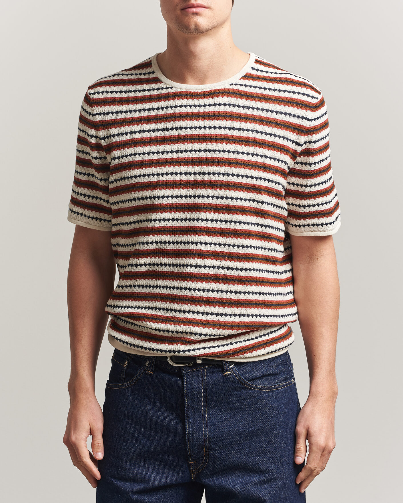 Homme | T-shirts | NN07 | Bari Knitted Striped T-Shirt Multi