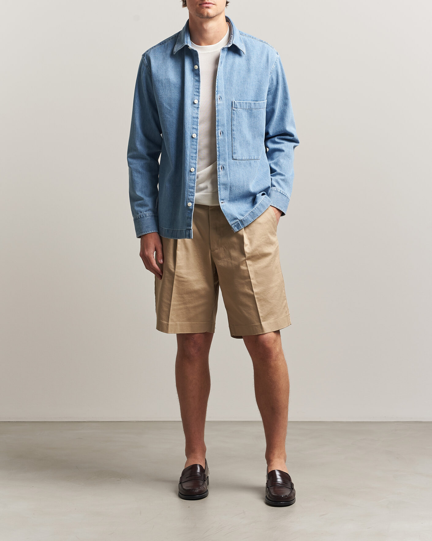 Homme | Shorts | NN07 | Kay Relaxed Fit Cotton Drawstring Shorts Desert Khaki