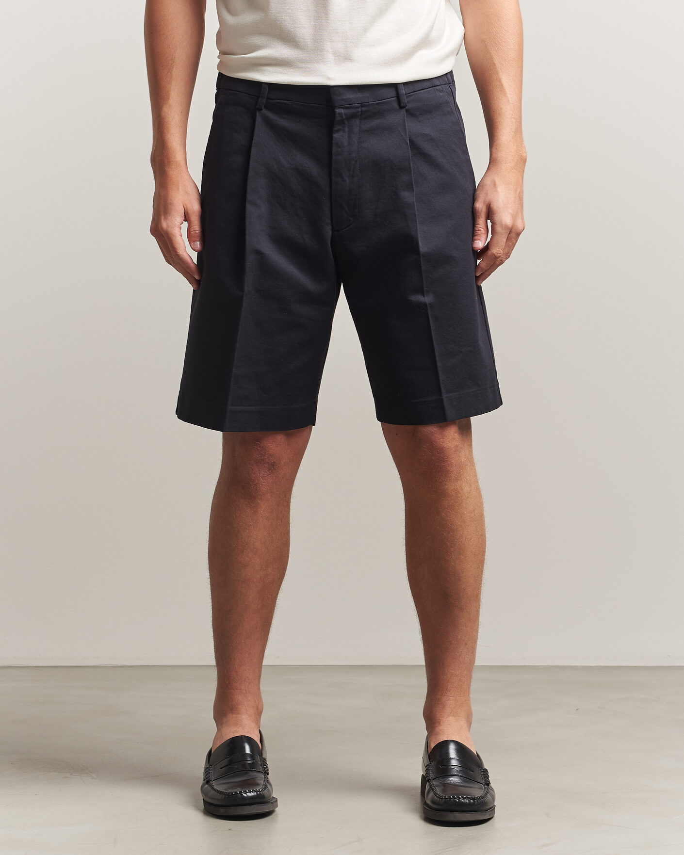 Homme | Shorts | NN07 | Kay Relaxed Fit Cotton Drawstring Shorts Navy Blue