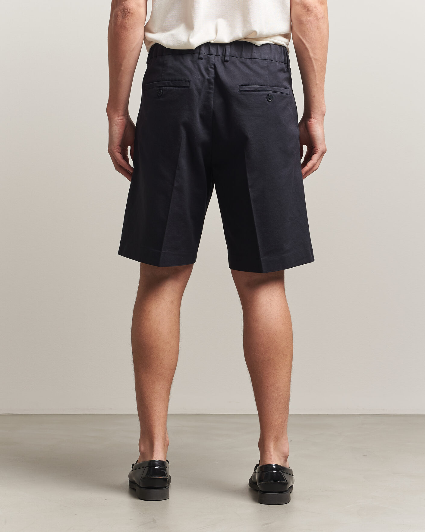 Homme | Shorts | NN07 | Kay Relaxed Fit Cotton Drawstring Shorts Navy Blue