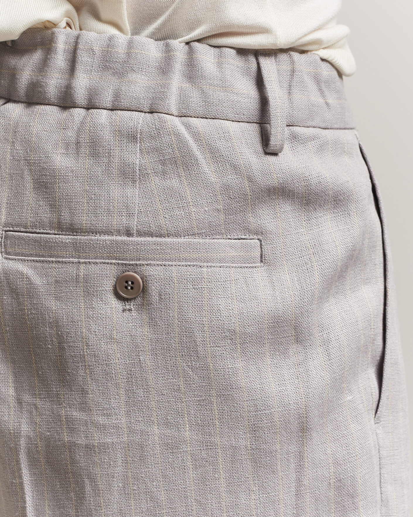 Homme | Pantalons | NN07 | Kay Pinstriped Pleated Linen Trousers Grey