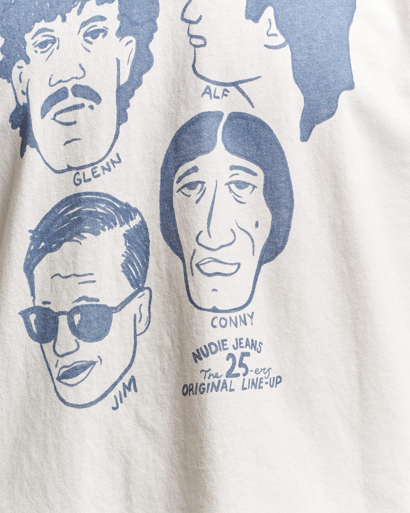 Homme | T-shirts | Nudie Jeans | Roy Fab Four T-Shirt Chalk White