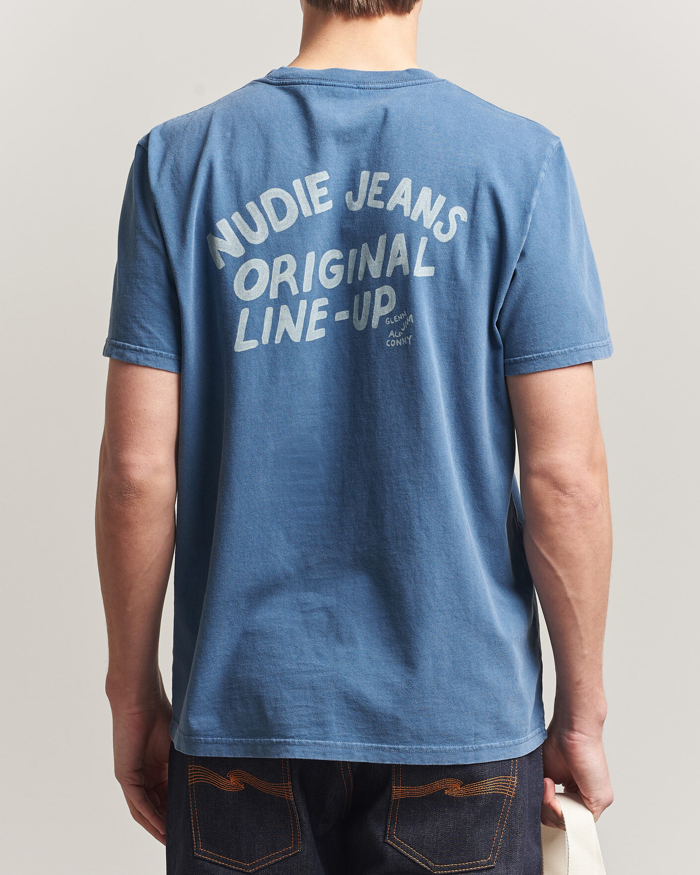 Homme | T-shirts | Nudie Jeans | Roy OG Line-Up T-Shirt French Blue
