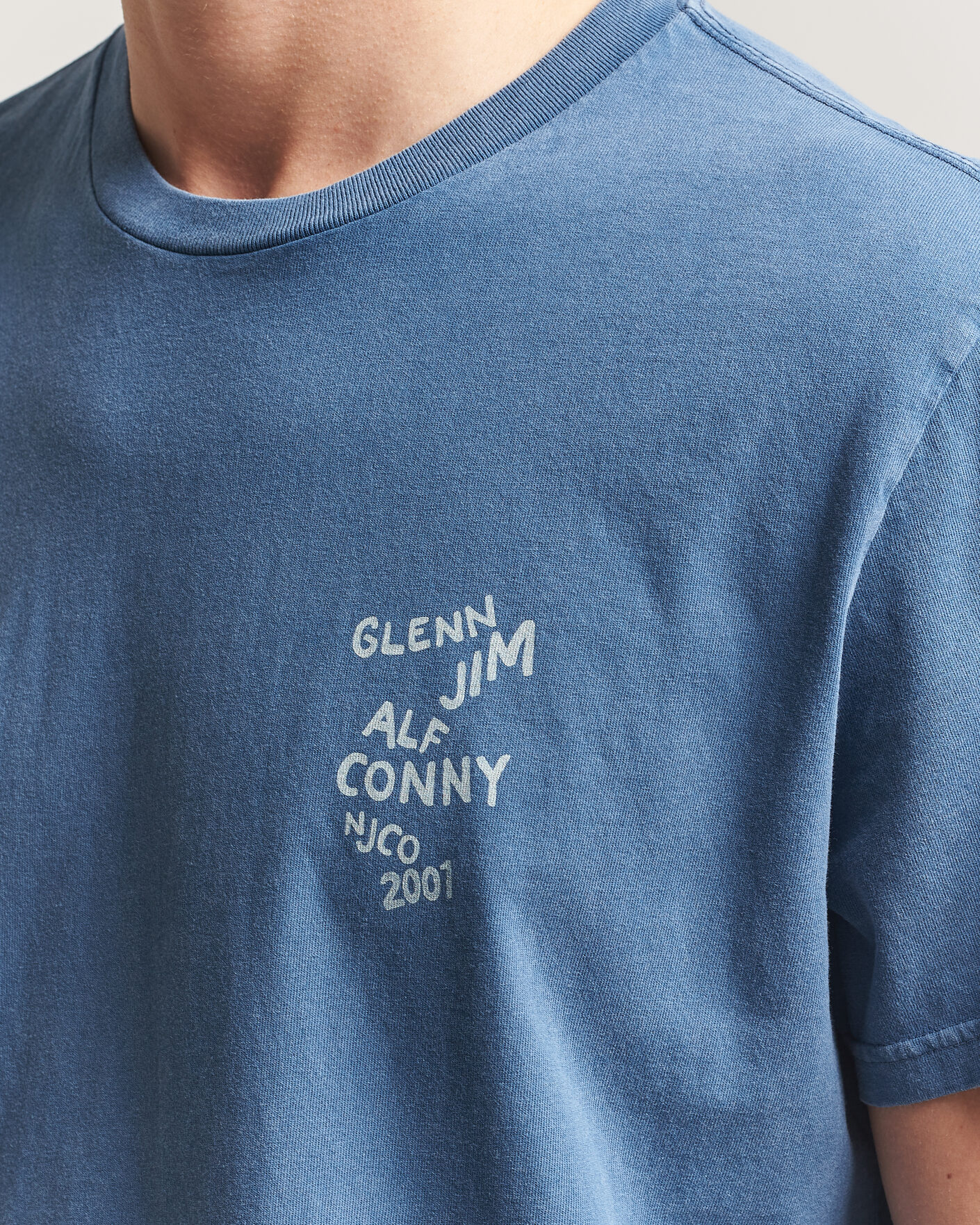 Homme | T-shirts | Nudie Jeans | Roy OG Line-Up T-Shirt French Blue