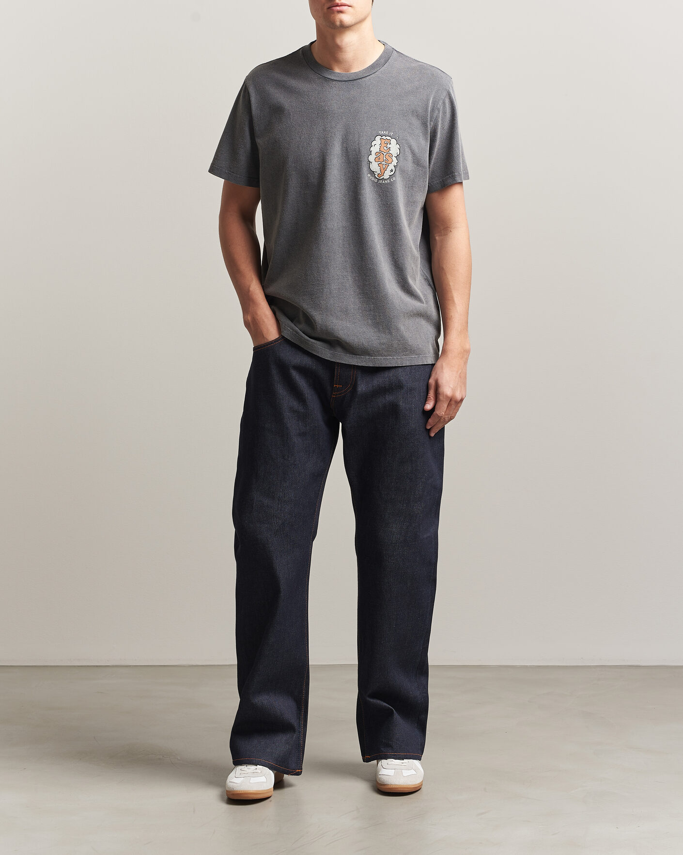 Homme | T-shirts | Nudie Jeans | Roy Easy Cloud T-Shirt Antracite