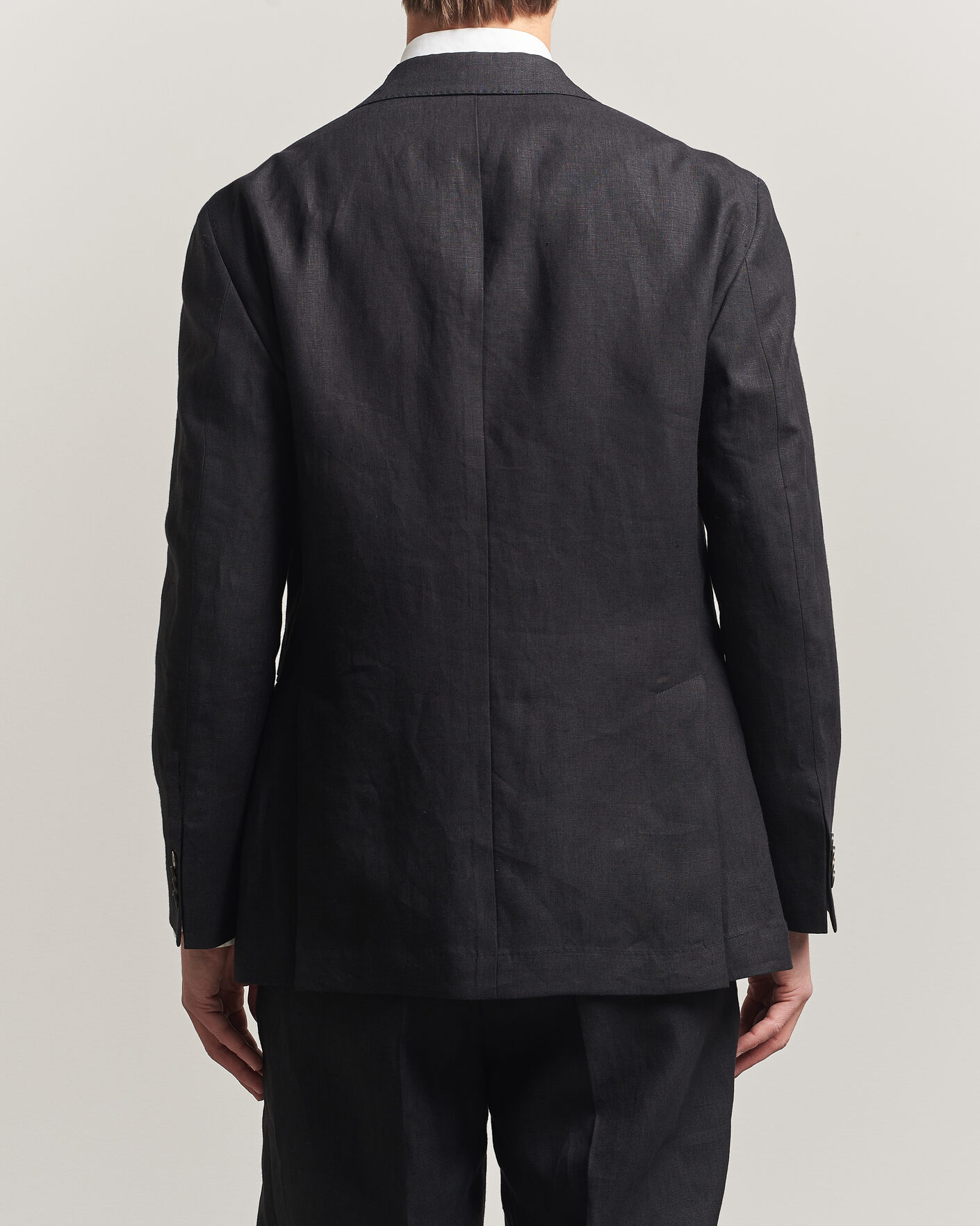 Homme | Blazers | Oscar Jacobson | Rufus Soft Linen Blazer Black