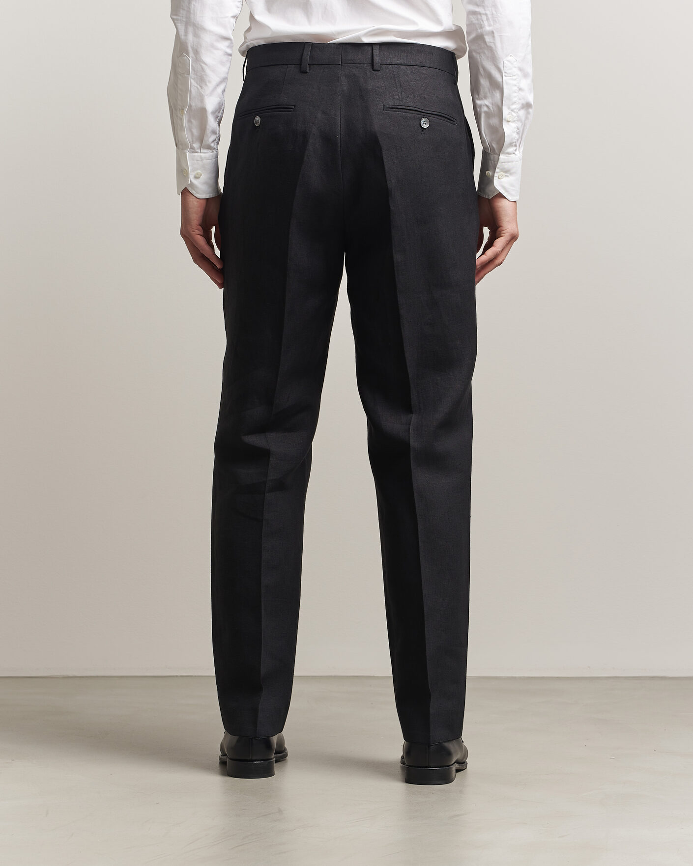 Homme | Pantalons | Oscar Jacobson | Dell S Linen Trousers Black