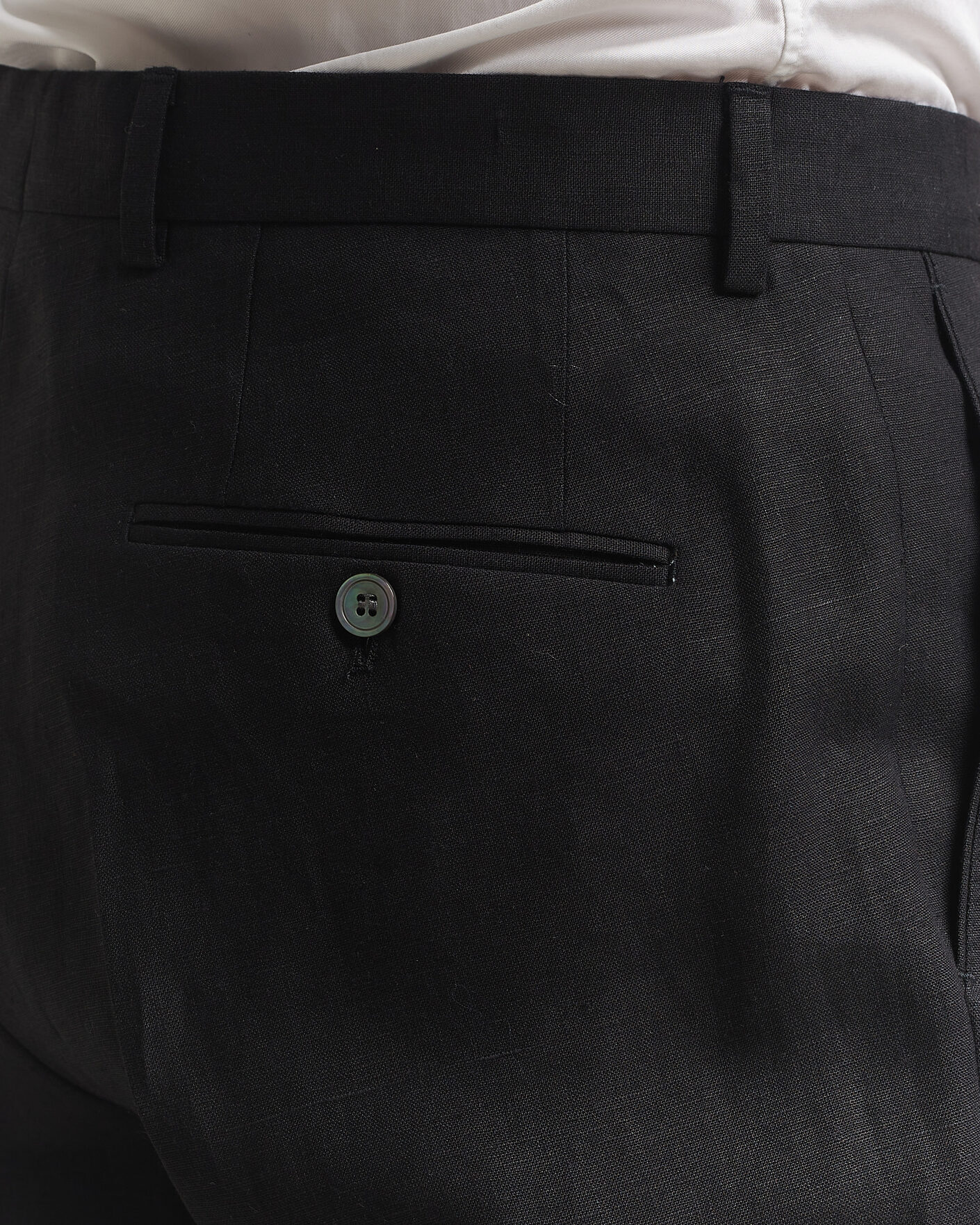Homme | Pantalons | Oscar Jacobson | Dell S Linen Trousers Black