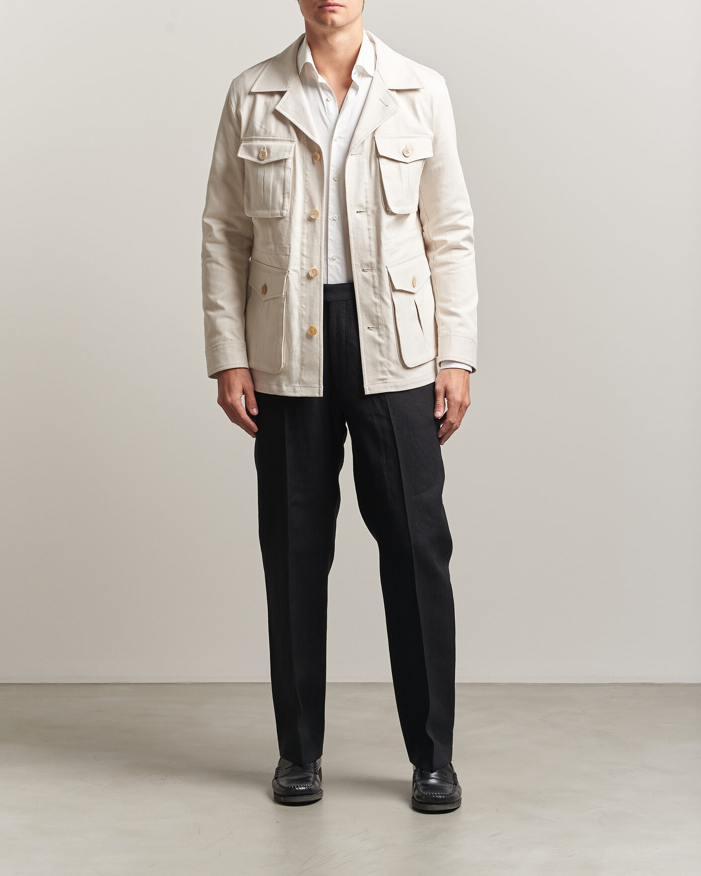 Homme | Manteaux Et Vestes | Oscar Jacobson | Sirolo Shirt Jacket Off White