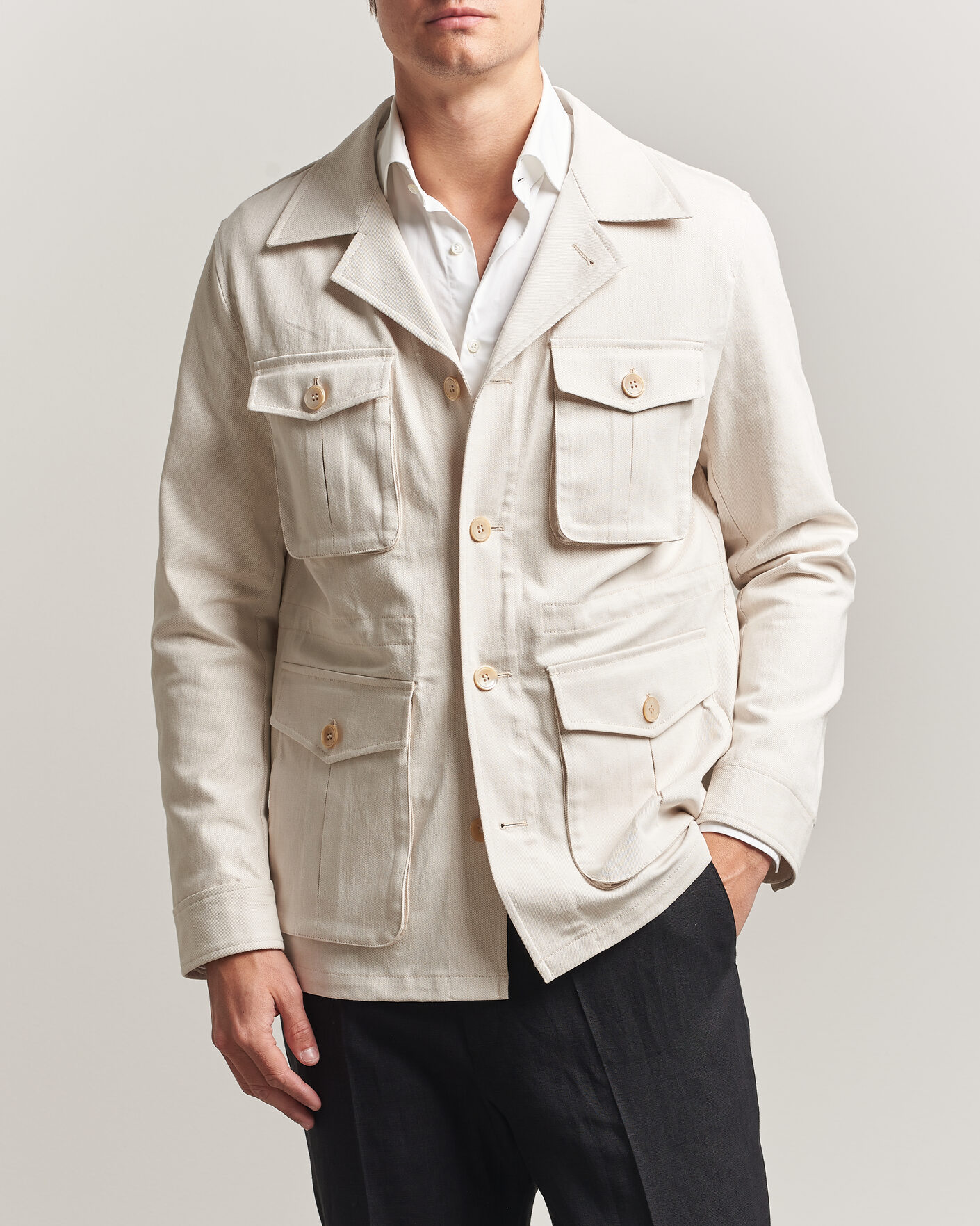 Homme | Manteaux Et Vestes | Oscar Jacobson | Sirolo Shirt Jacket Off White